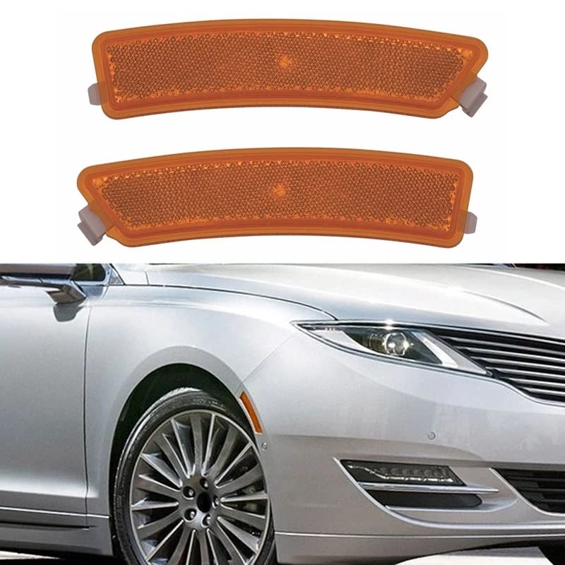 YONGYAO Lampes De Feux De Position Latéraux De Réflecteur De Pare-Chocs Avant De Voiture pour Lincoln Mkz 2013-2016 - La Gauche