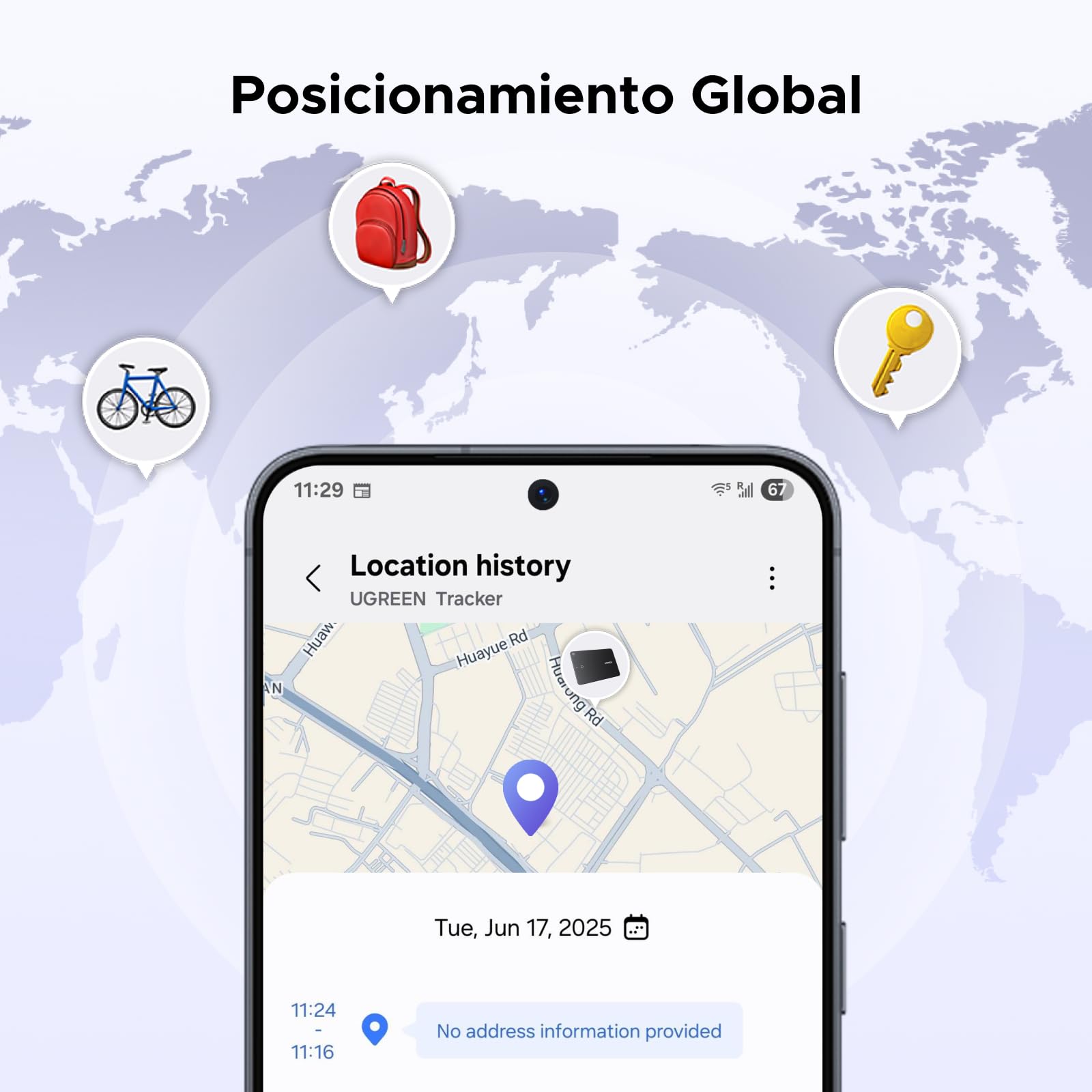 UGREEN FineTrack Slim S Smart Finder Tag Localizador Bluetooth Rastreador Sólo Samsung Ultra Delgado 1.7mm Resistente al Agua IP68 1 Año Compatible con SmartThings para Cartera Llave Equipaje Maleta