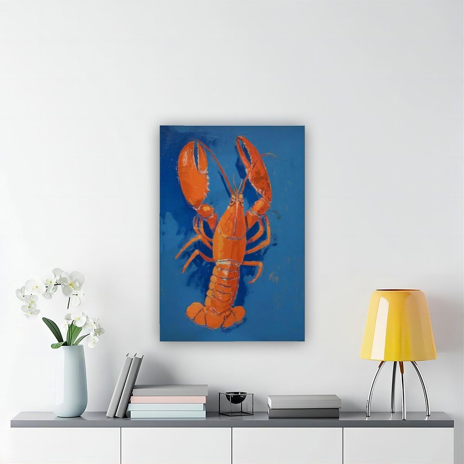Stampa su tela con aragosta, decorazione per camera da letto, ufficio, stanza, regalo, 30 x 45 cm