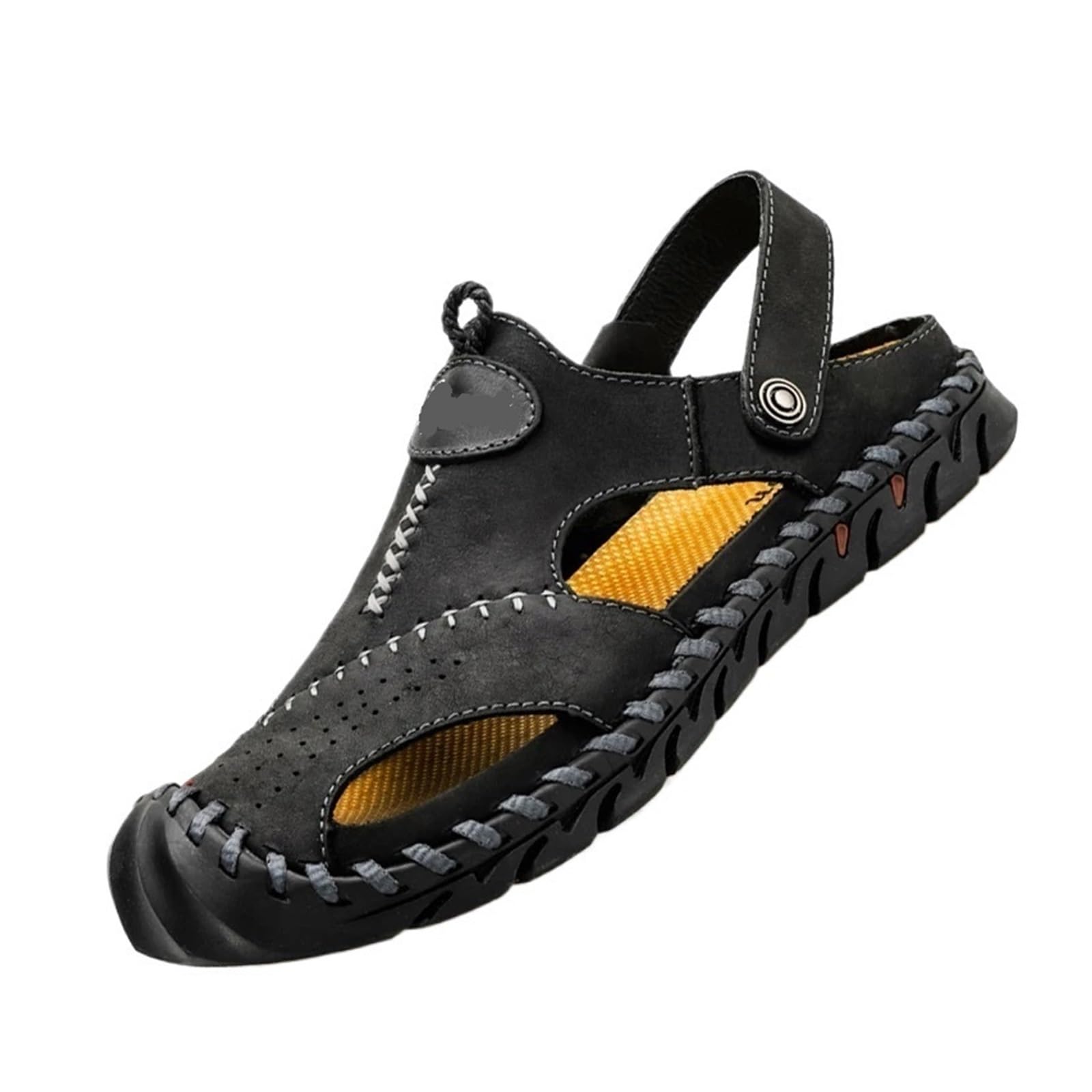 Genérico Sandalias de verano for hombre, zapatillas cómodas cuero, zapatos al aire libre for hombres, chanclas playa, senderismo acuático