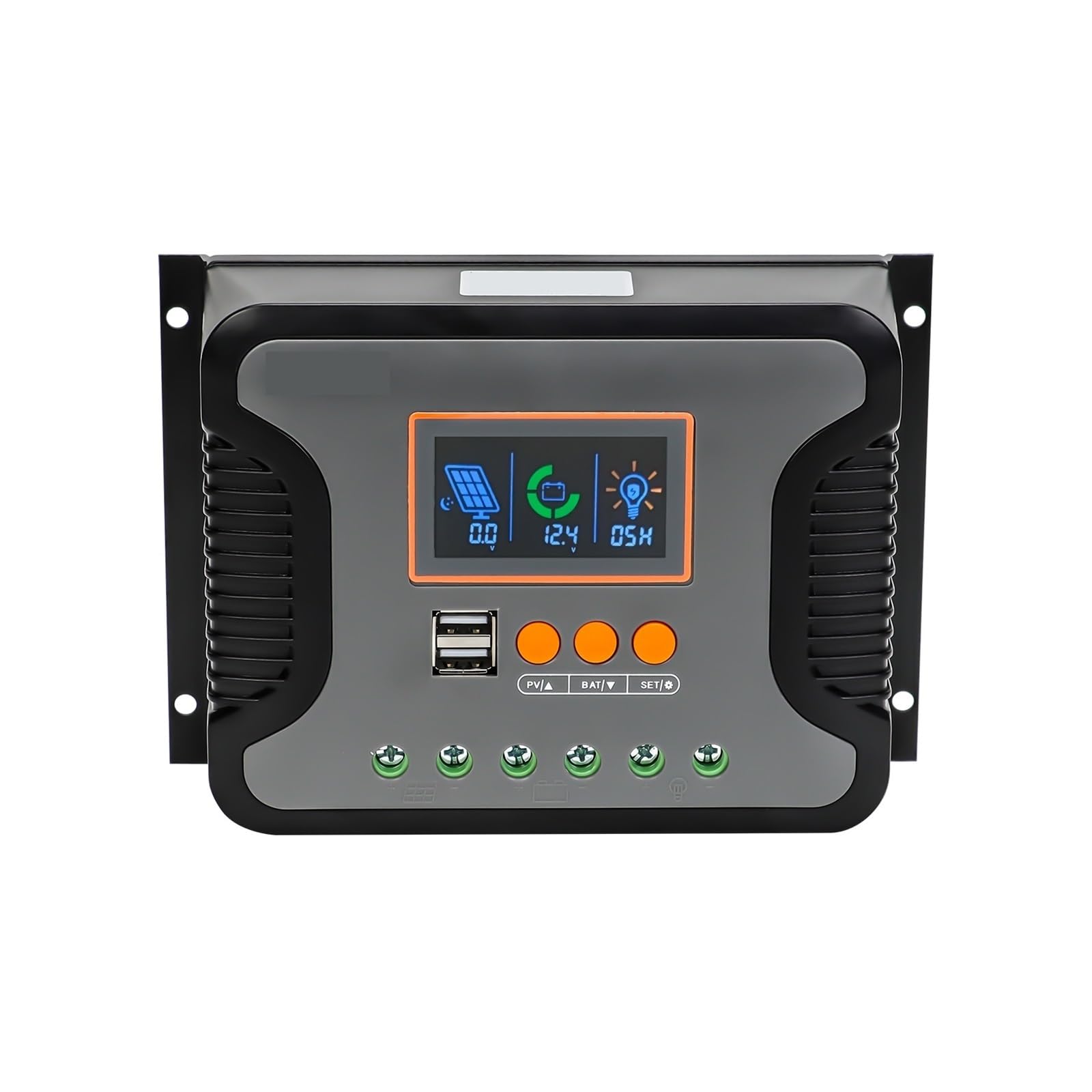 Controlador Automático De Carga Solar PWM 30 A, 60 A Y 80 A, 12 V/24 V/36 V/48 V, Regulador Descarga, Batería Dual(30A PWM controller)