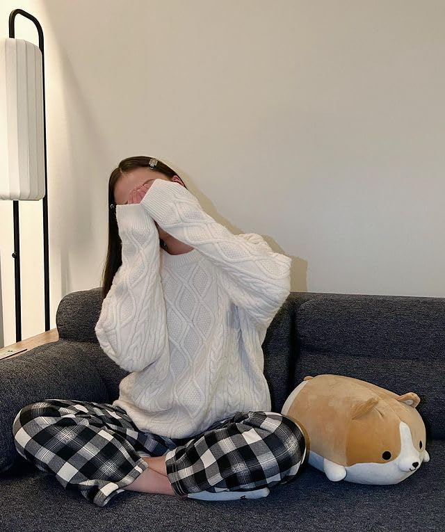 Aelfric Eden Herren Basic Pullover Damen Oversized Strickpullover Rundhals Unisex Einfarbig Pulli Gestrickt Lose Winterpullover Casual Sweater - Image 3