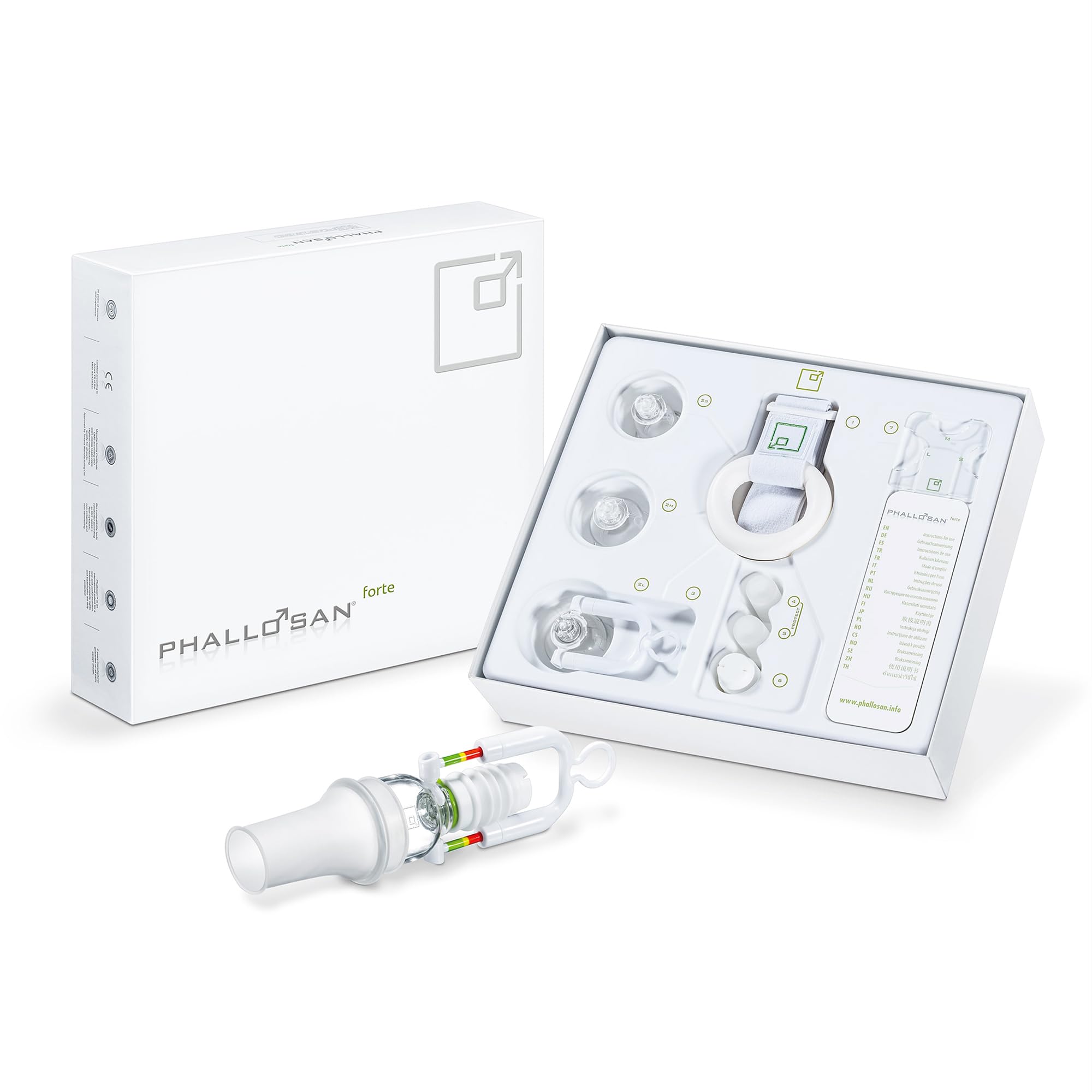 PHALLOSAN forte Estensore per pene – Sistema di cinghie ortopedico con tecnologia Vacuum-Protector, per l'allungamento e l'ingrandimento del pene e un'applicazione discreta