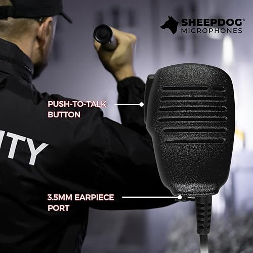 Miniatura 3 de Sheepdog - Micrófono de altavoz compacto, compatible con Motorola XPR3300e XPR3500e, puerto de auricular de 0.138 in