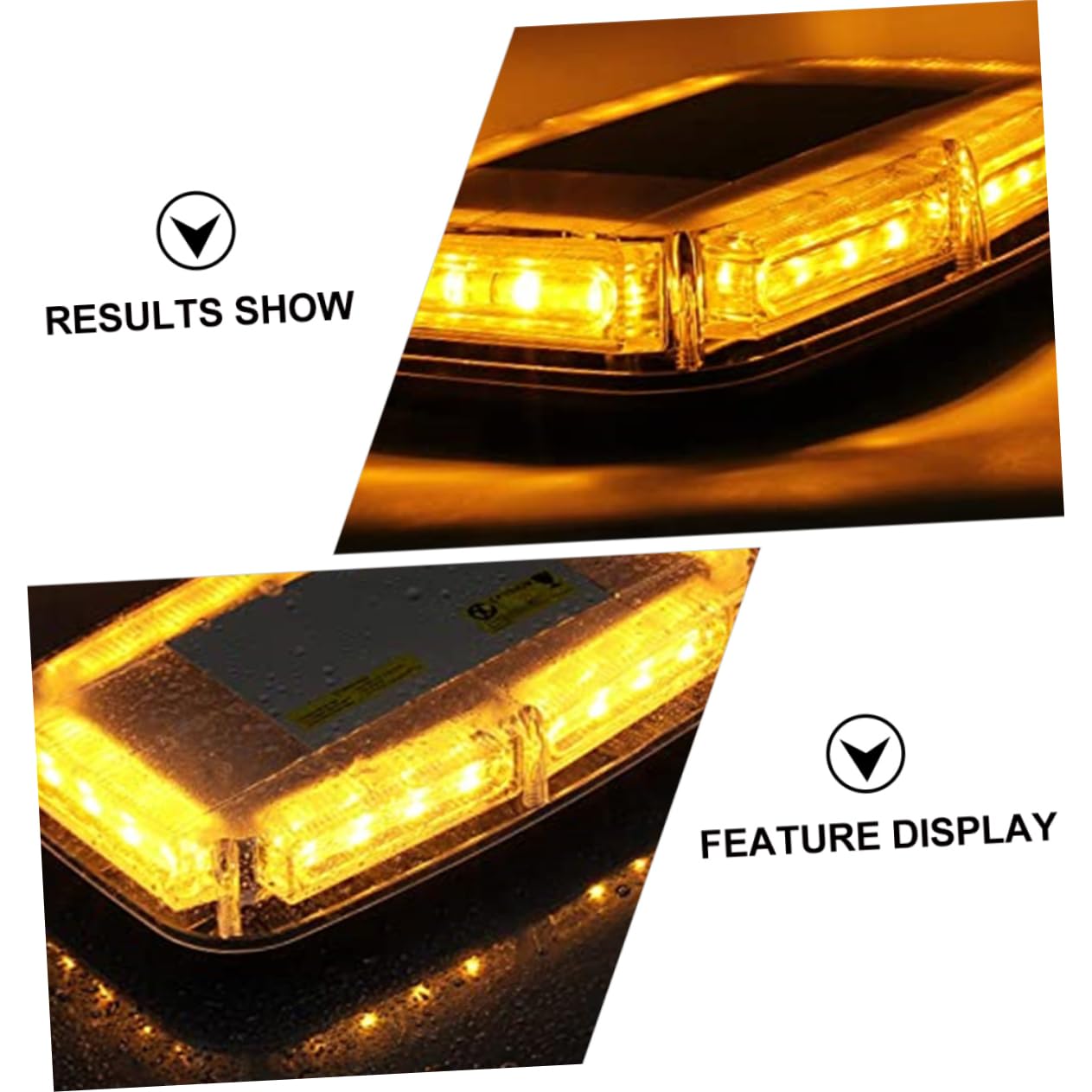 Amosfun Luz de Emergencia LED para Coche LED Ultrabrillante con Intermitentes Resistente al Agua y Polvo Luz de Advertencia Magnética para Vehículos y Asistencia Carretera