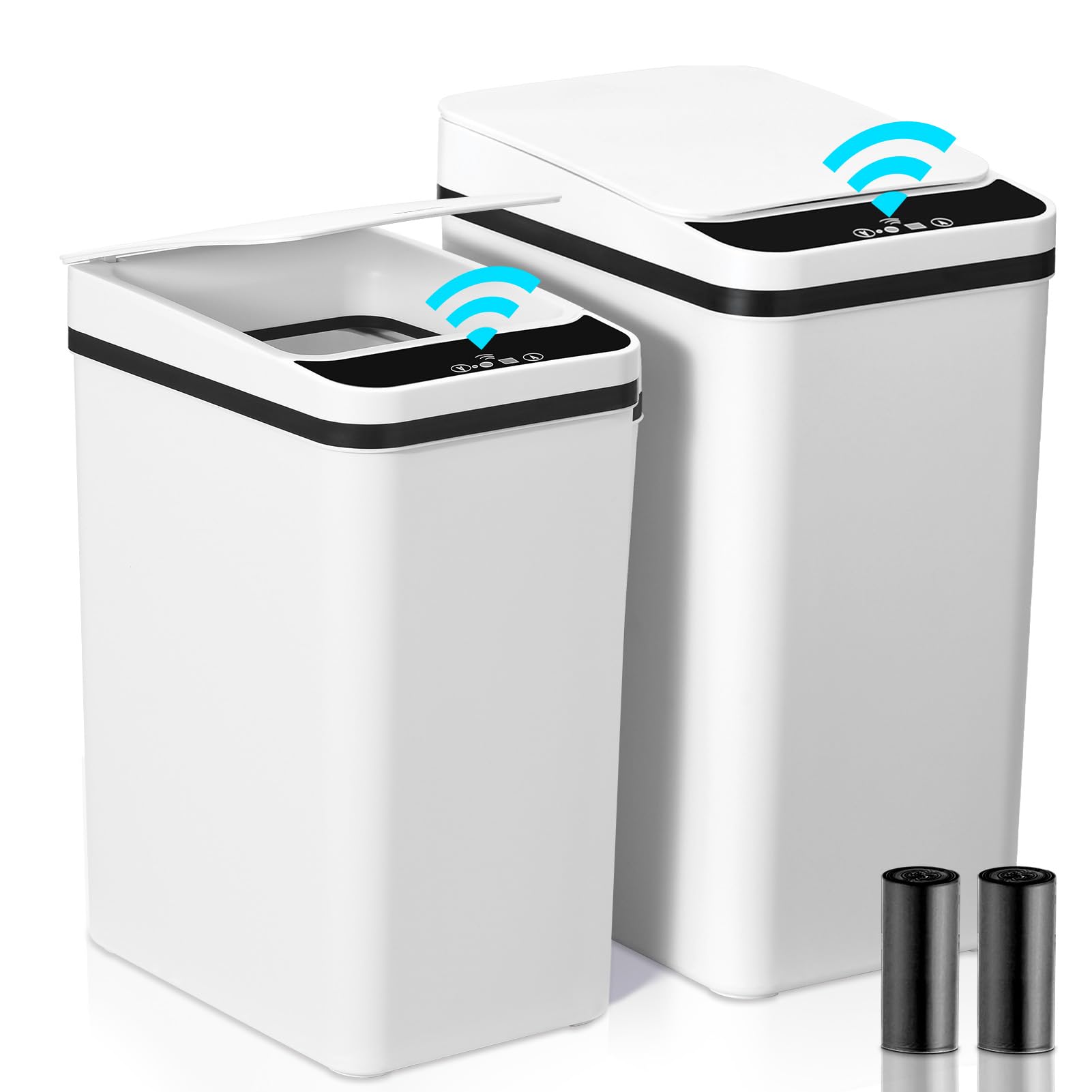 MOPUP Poubelle De Salle De Bain Automatique Sans Contact Pour