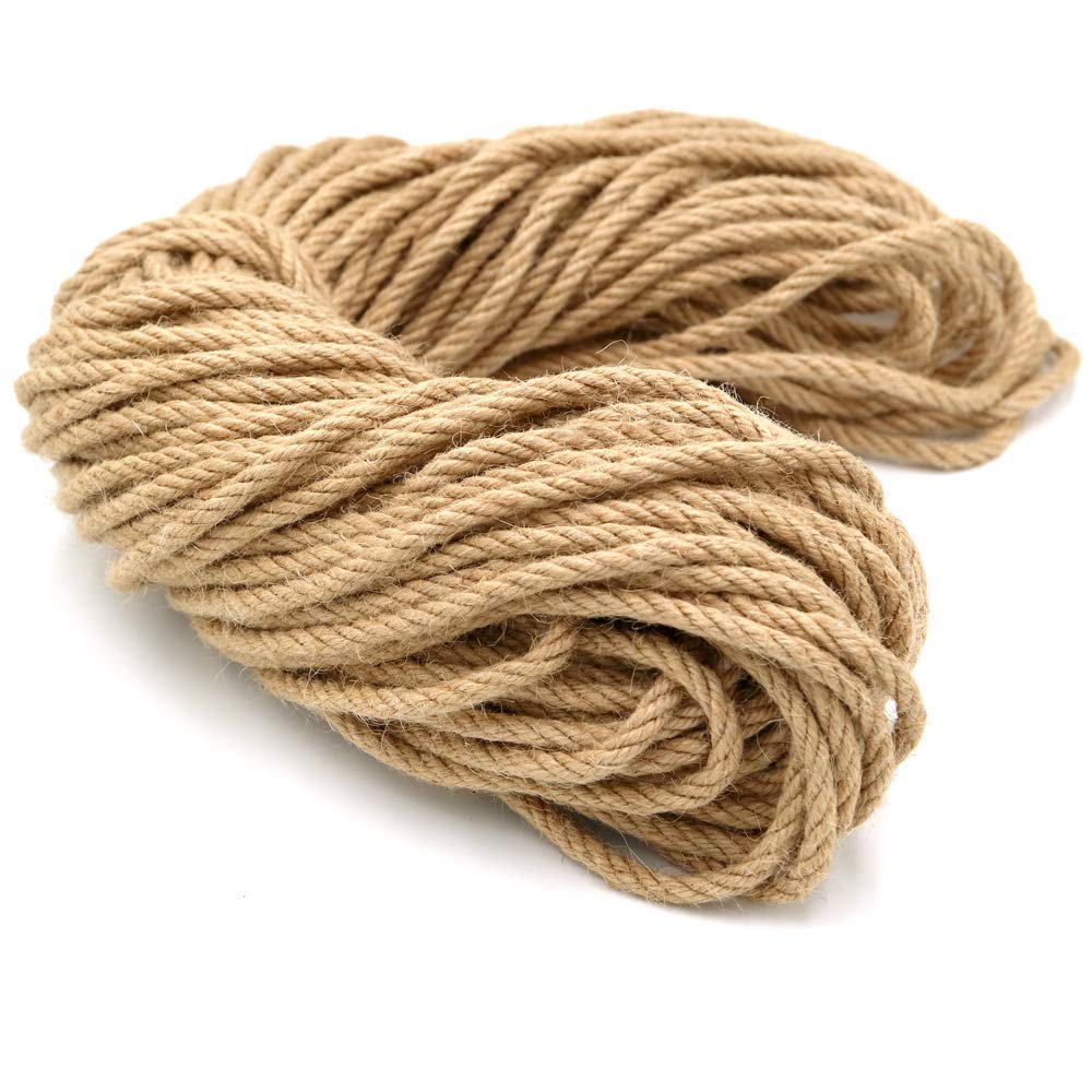 KINGLAKE GARDEN Corda Di Iuta Naturale 6 Mm X 50 M - Spago Resistente Per Giardinaggio, Fai Da Te, Decorazione E Artigianato