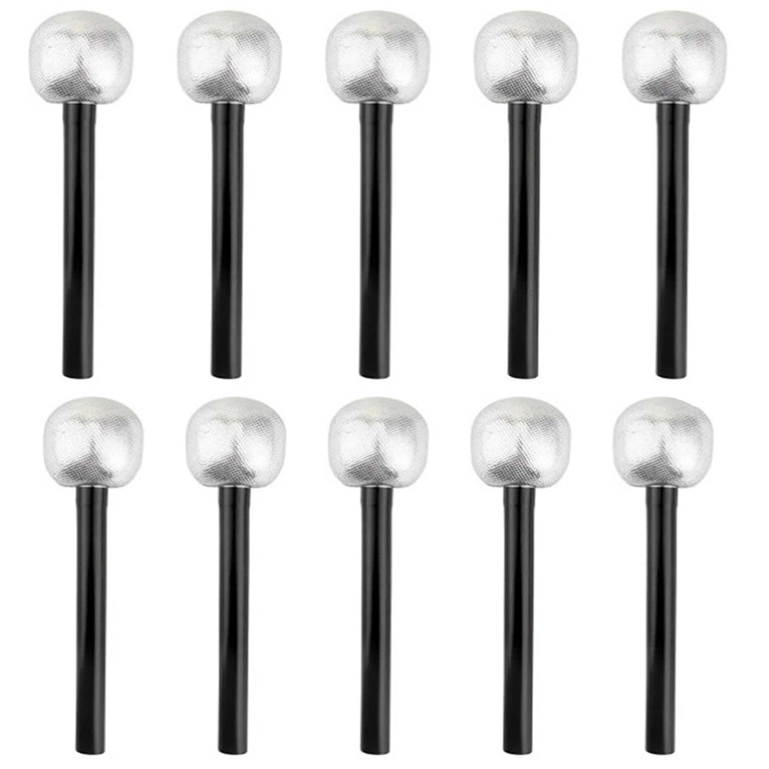 Toy Microphone Silver Plastic Microphone Simulation Microphone Stage Props Party Supplies Glitter Microphone for Halloween Birthday Karaoke (10)-image-18