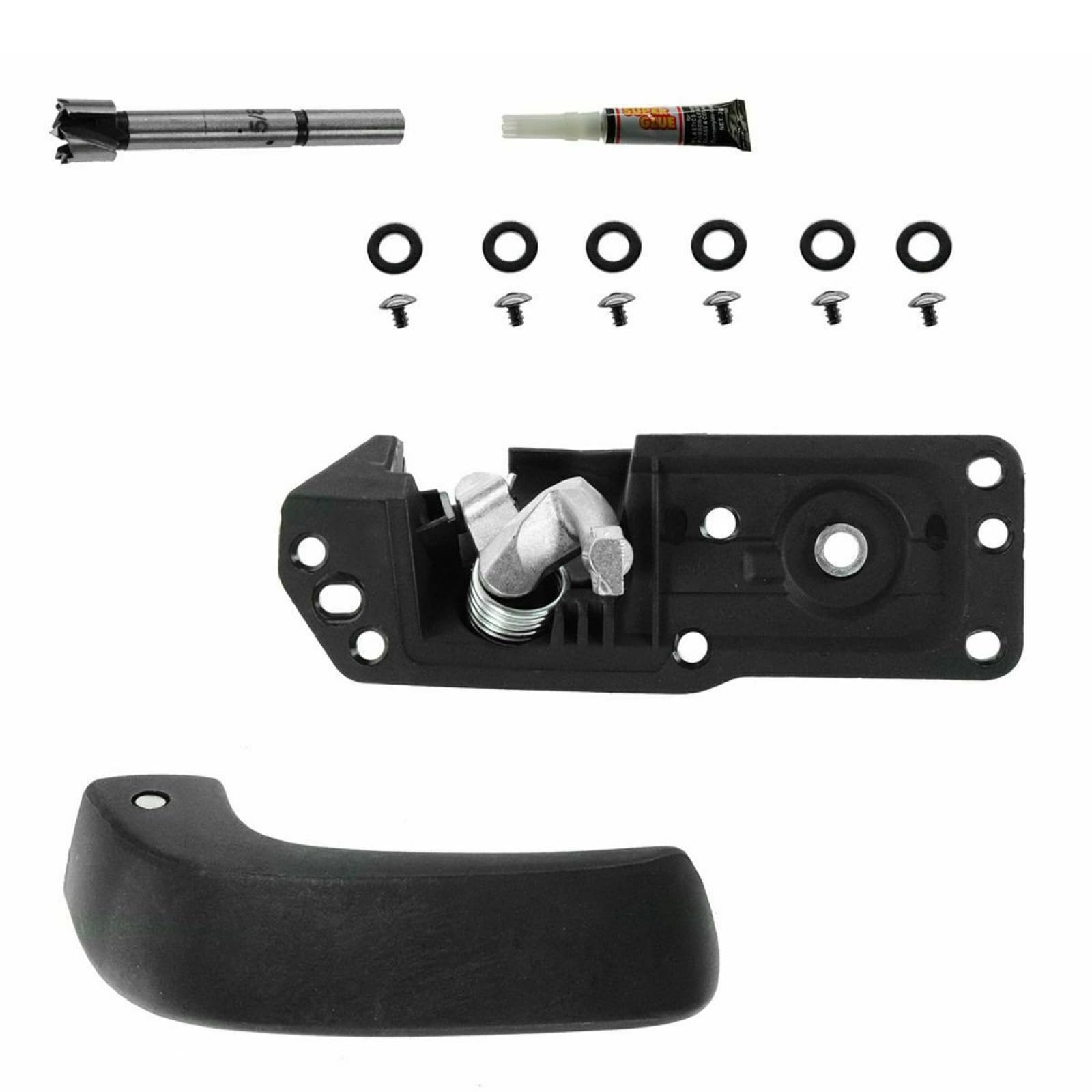 Woedpez Left Metal Automotive Door Handle Fixing Component Set 20833606 80374 For 1500 2500 3500 Wear Resistant Construction Metal Door Handle Components