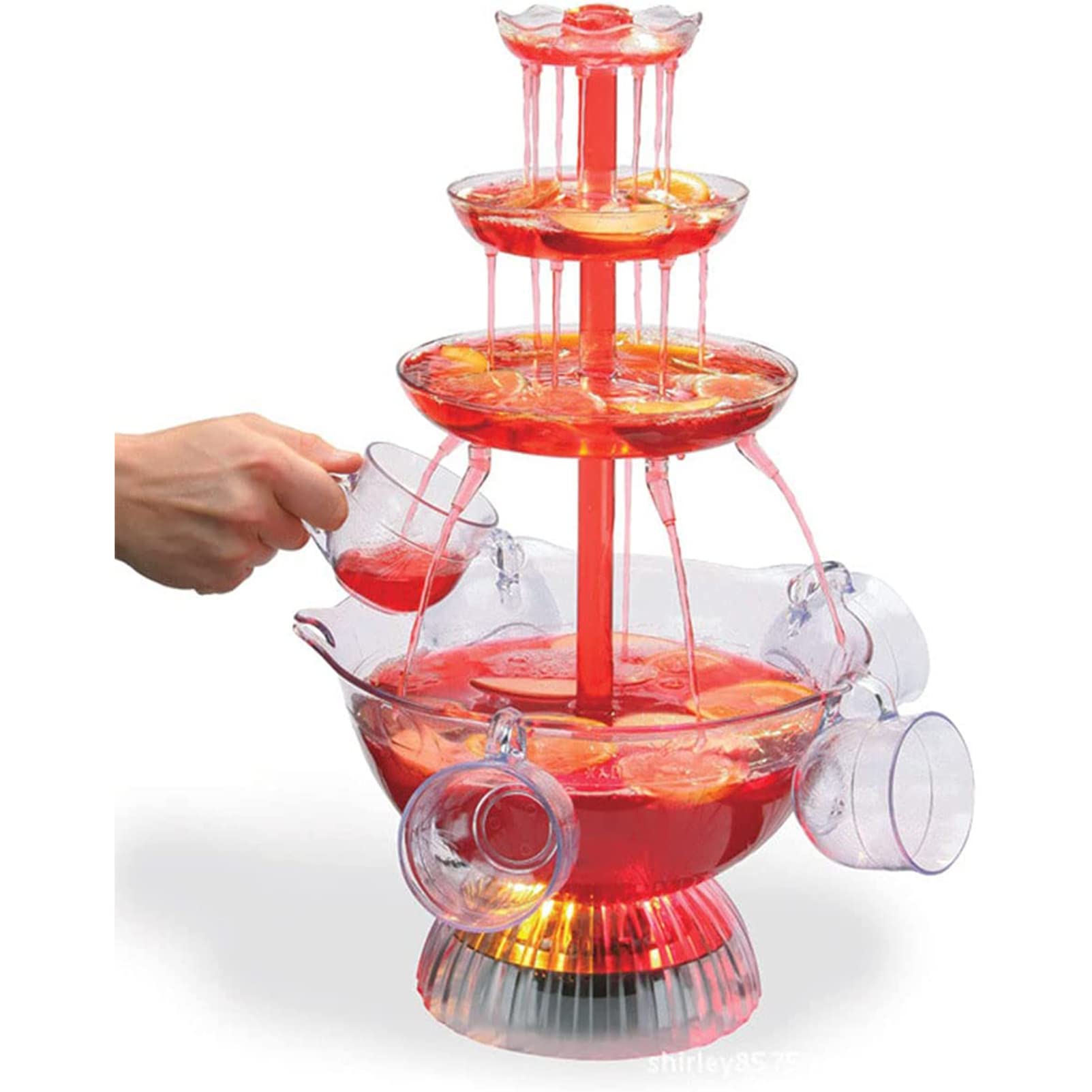 Amazon.com: WIKINK 3 Layers Party Water Fountains, LED Lighted