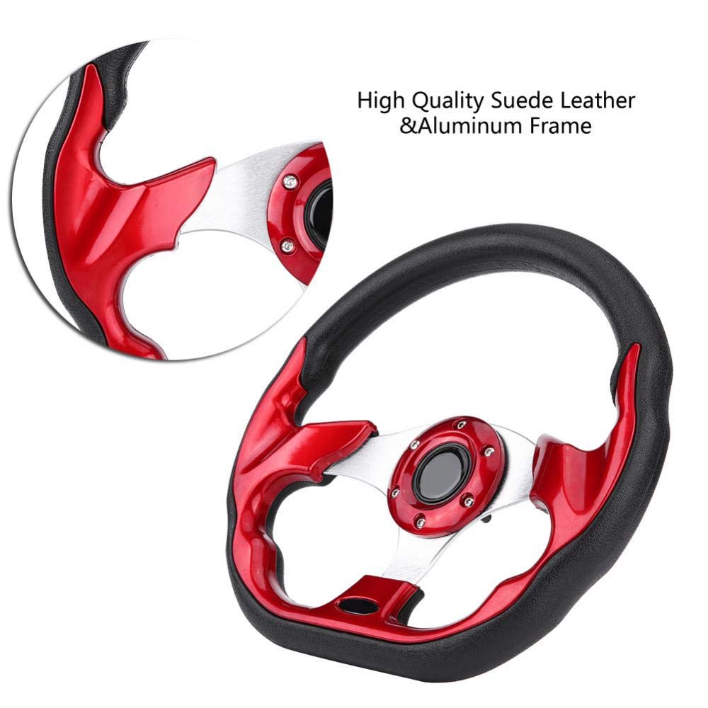 320mm carbon race stuurwiel modificatie race stuurwiel mini rood suede drift stuur geschikt voor carbon auto stuurwiel