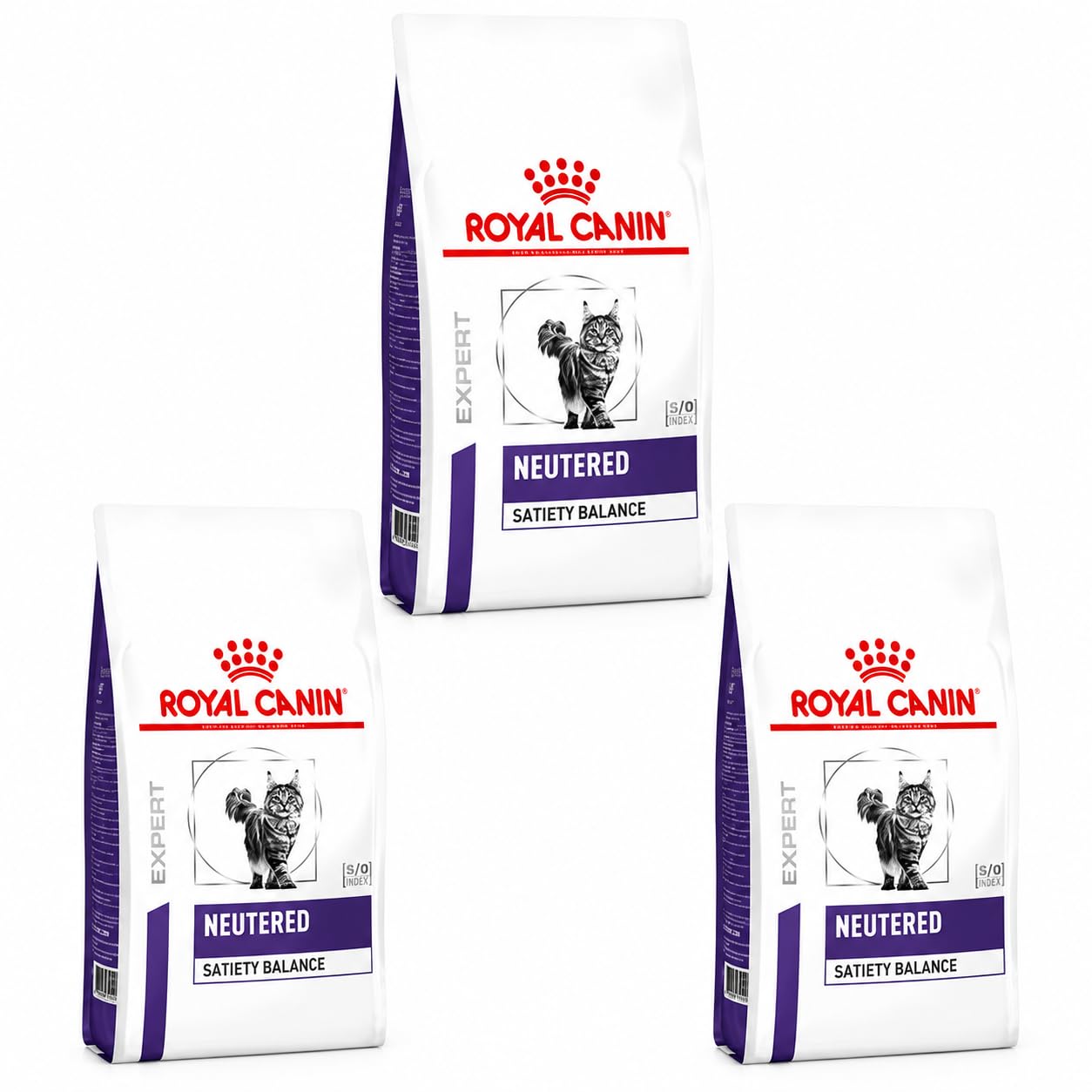 Royal Canin Neutered Satiety Balance for Cats, Pack of 3, 3 x 400 g, Complete Food for Castrated Adult Cats, Can Support Maintaining the Ideal Weight
