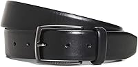 BOSS Men's Celie Italian Leather Belt - Crackled Finish, Gunmetal Buckle, 1.5" Adjustable Width