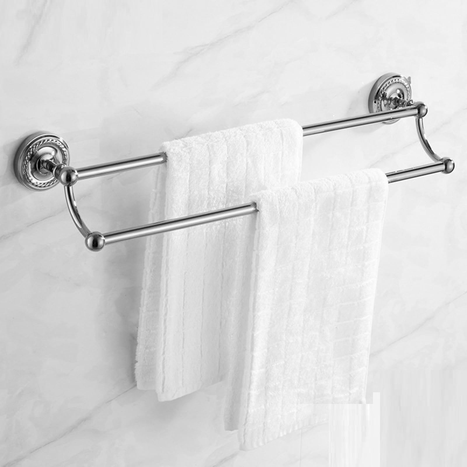 Brass Bathroom And Bath Hangers, Double Rods