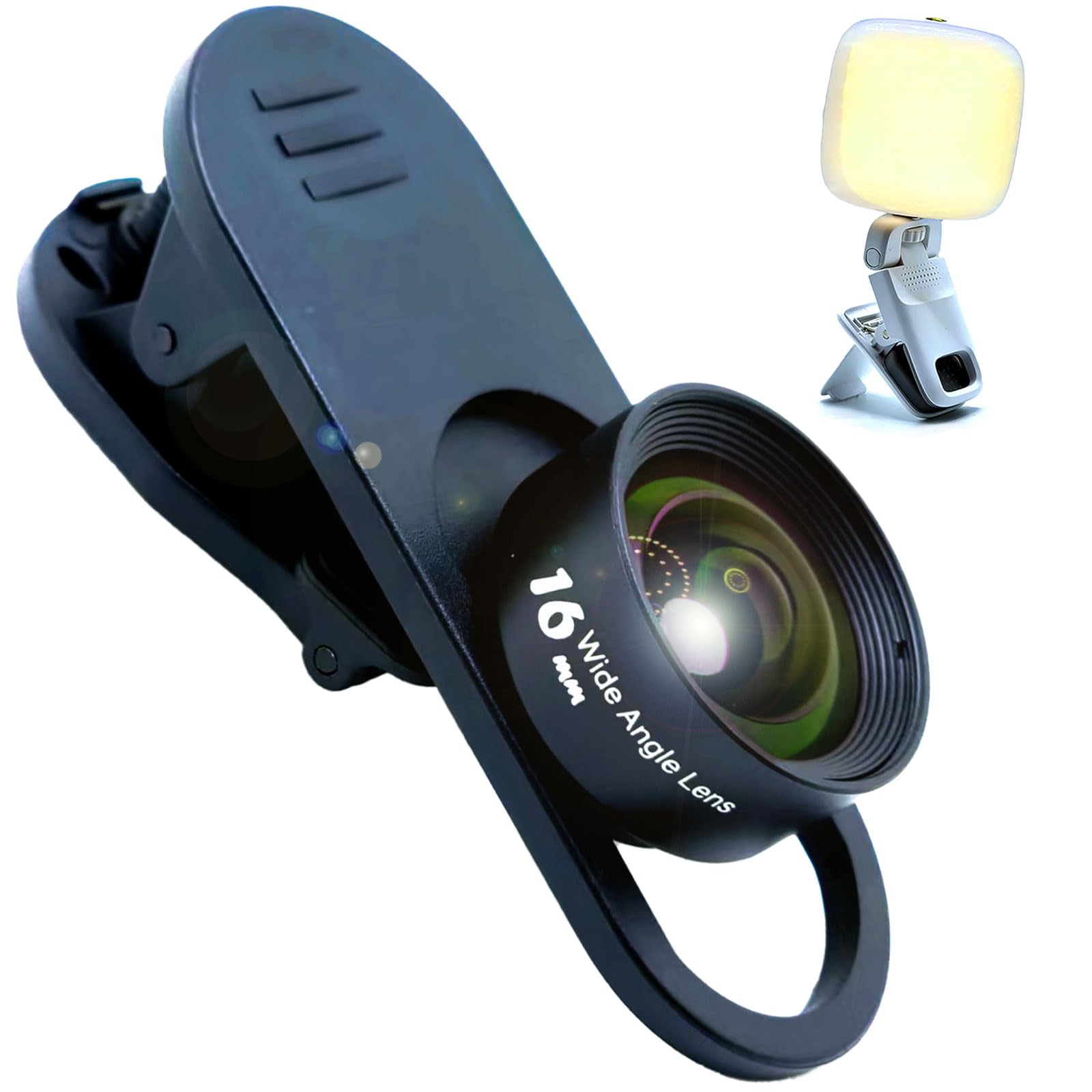 Xenvo Pro Lens Kit for iPhone and Android, Macro and Wide Angle Lens with LED Light and Travel Case Black : Cell Phones & Accessories