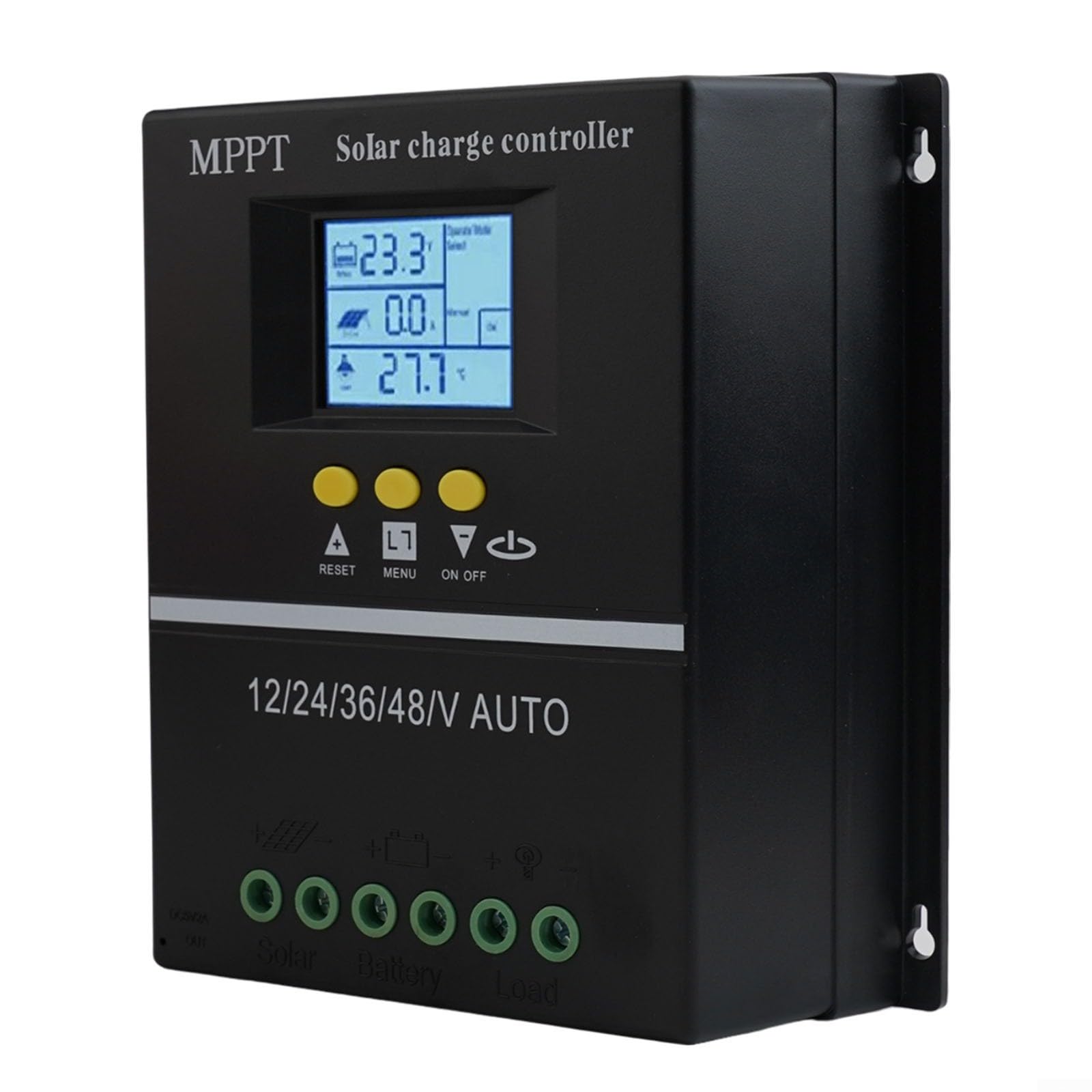 Controlador solar MPPT 100A evita sobrecalentamiento regulador LCD con disipador de aluminio