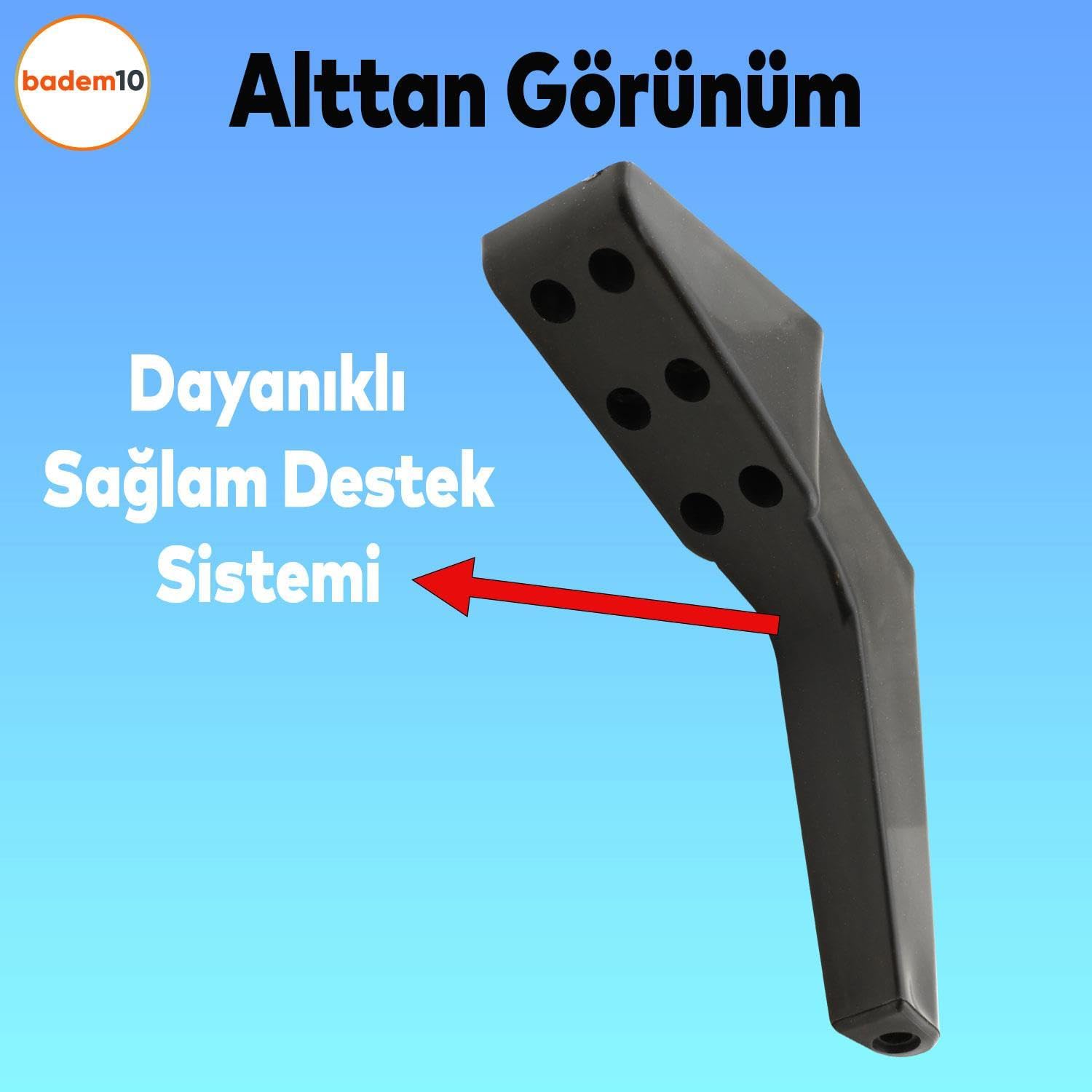 Logan 19 Cm Siyah Altın 4 Adet Set Mobilya Tv Ünitesi Konsol Koltuk Kanepe Destek Ayağı Ayakları M8