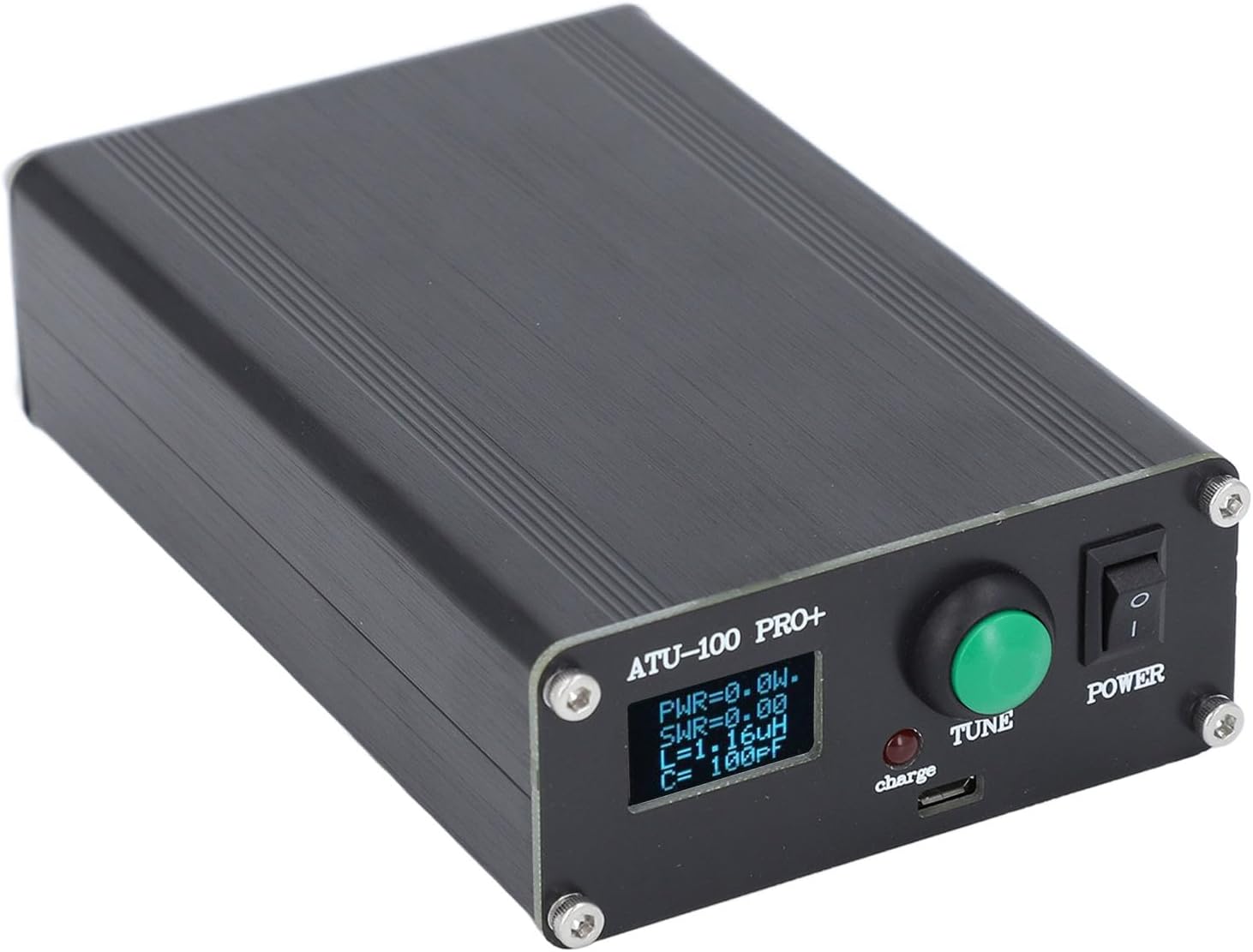 Automatic Aluminum Alloy Tuner Premium Shortwave Radio Tuner 1.8‑55MHz 0.96 Inch Display Type C Charging for Broadcasting Stations