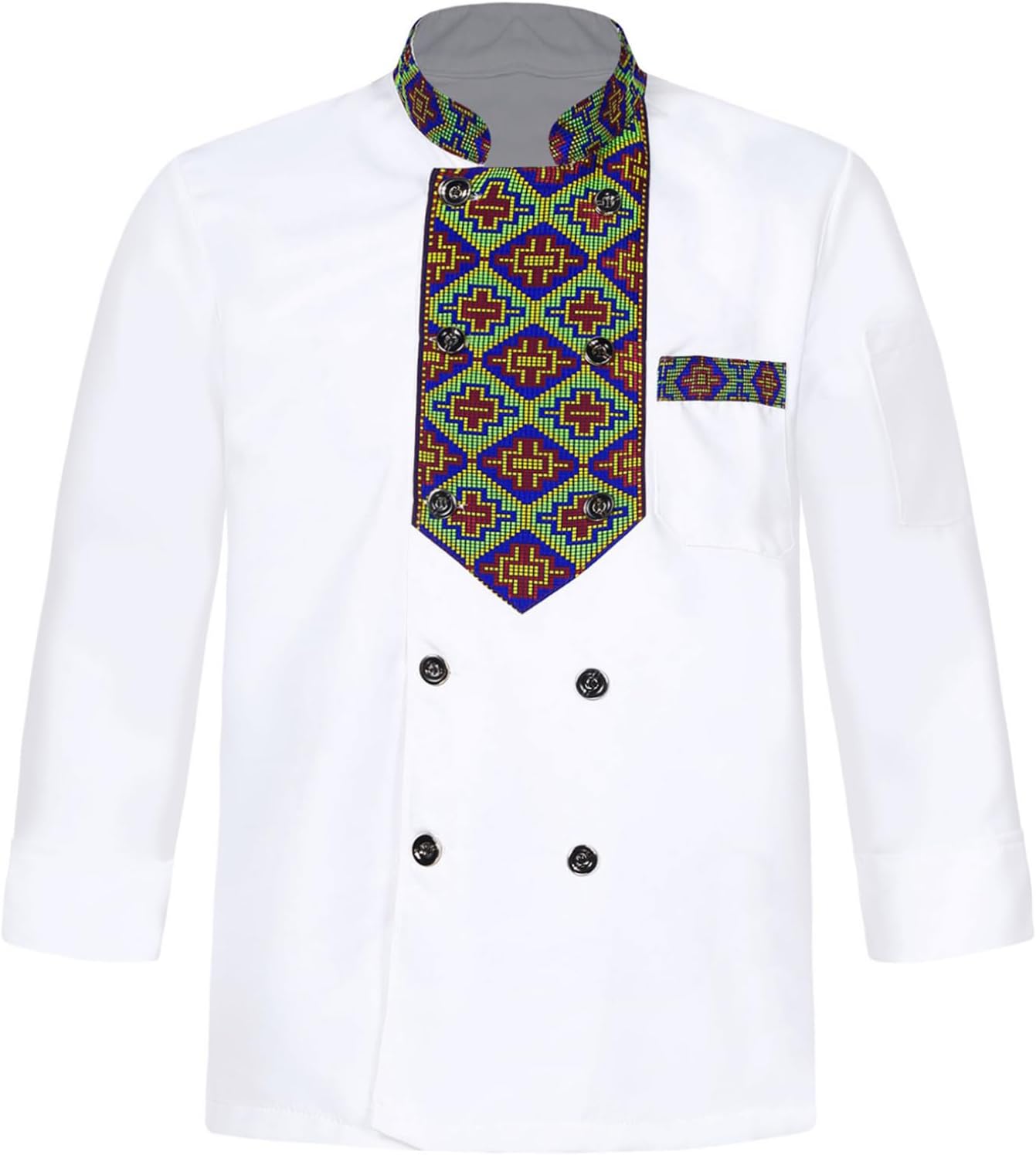 JEATHA Unisex Women Men Long Sleeves Lightweight Embroidered Executive Chef Coat Luxury Chef Jacket