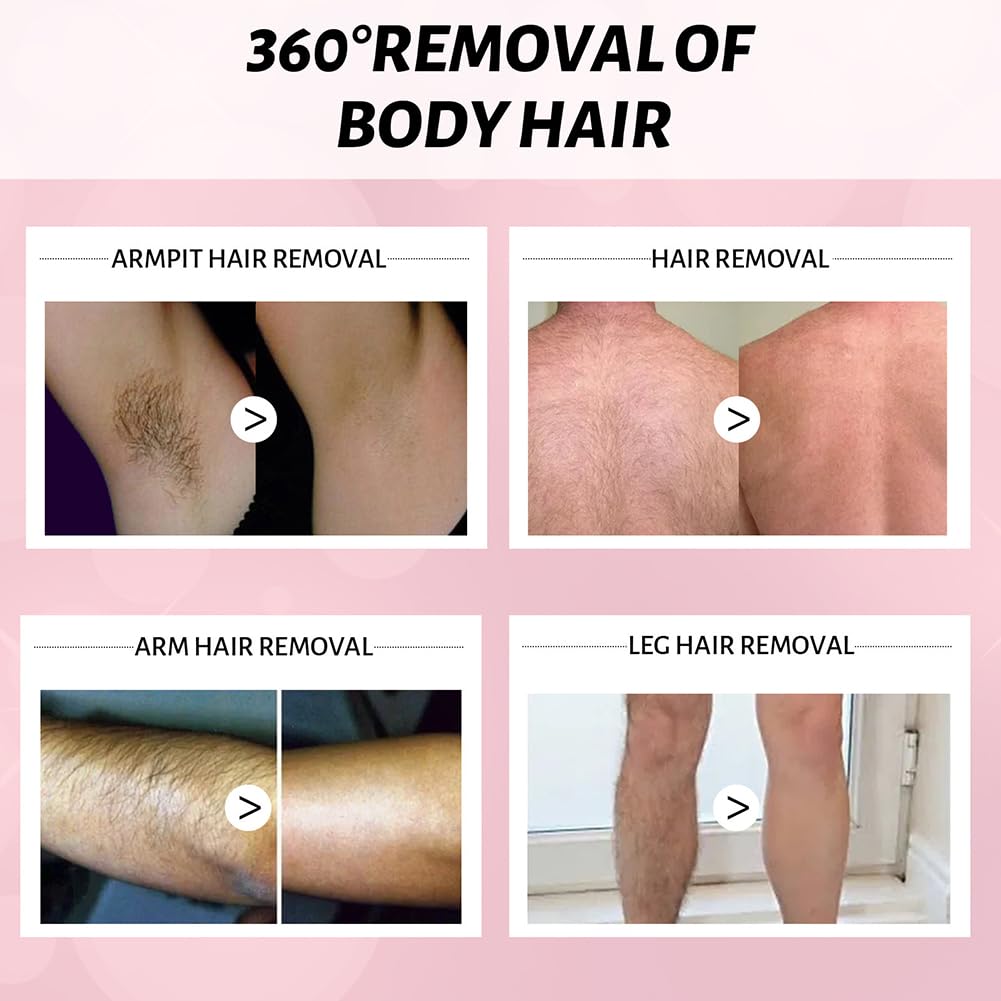 2 PCS Beeswax Hair Removal Mousse Hair Removal Spray Foam Hair Removal Spray Gentle Skin Friendly Moisturize Nourish Fast Hair Removal For Women And Men