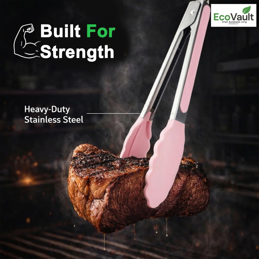EcoVault Food Tongs - Non-Stick & Heat Resistant -5