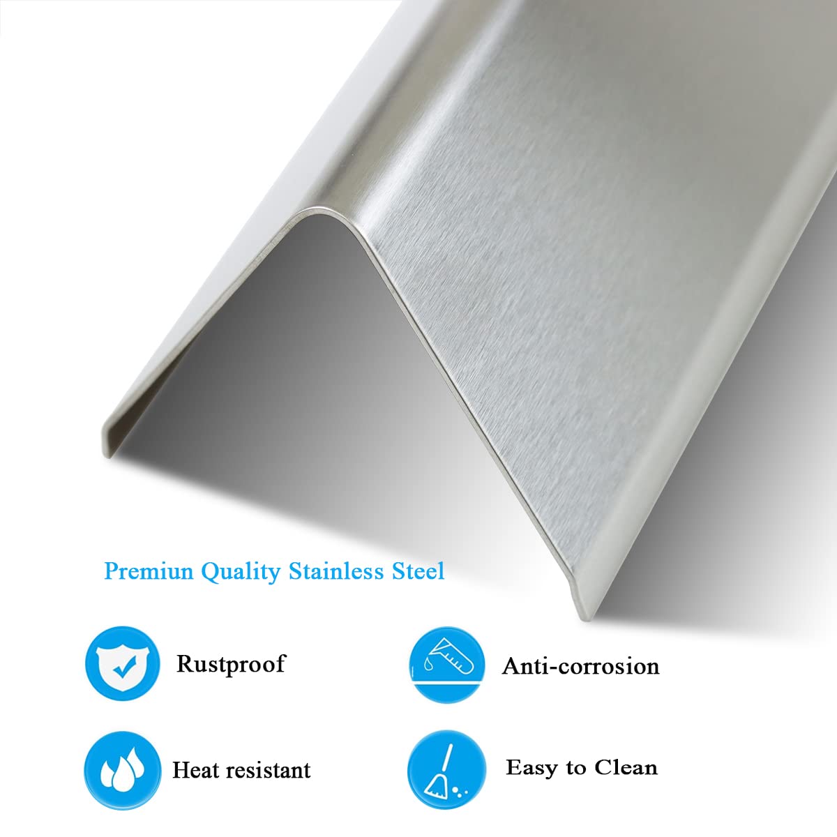 38,9 cm 7635 Barre aromatizzanti per Weber Spirit Serie 200, Spirit E210, S210, E220, S220 con pulsanti di controllo anteriori, Piastre riscaldanti in acciaio inox Scudo per Weber Spirit I, II 200
