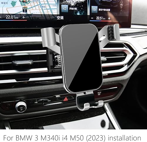Miniatura 2 de LUNQIN Soporte de teléfono para automóvil 2023 BMW Serie 3 M340i i4 M50 teléfonos grandes con funda Accesorios para automóviles Soporte de