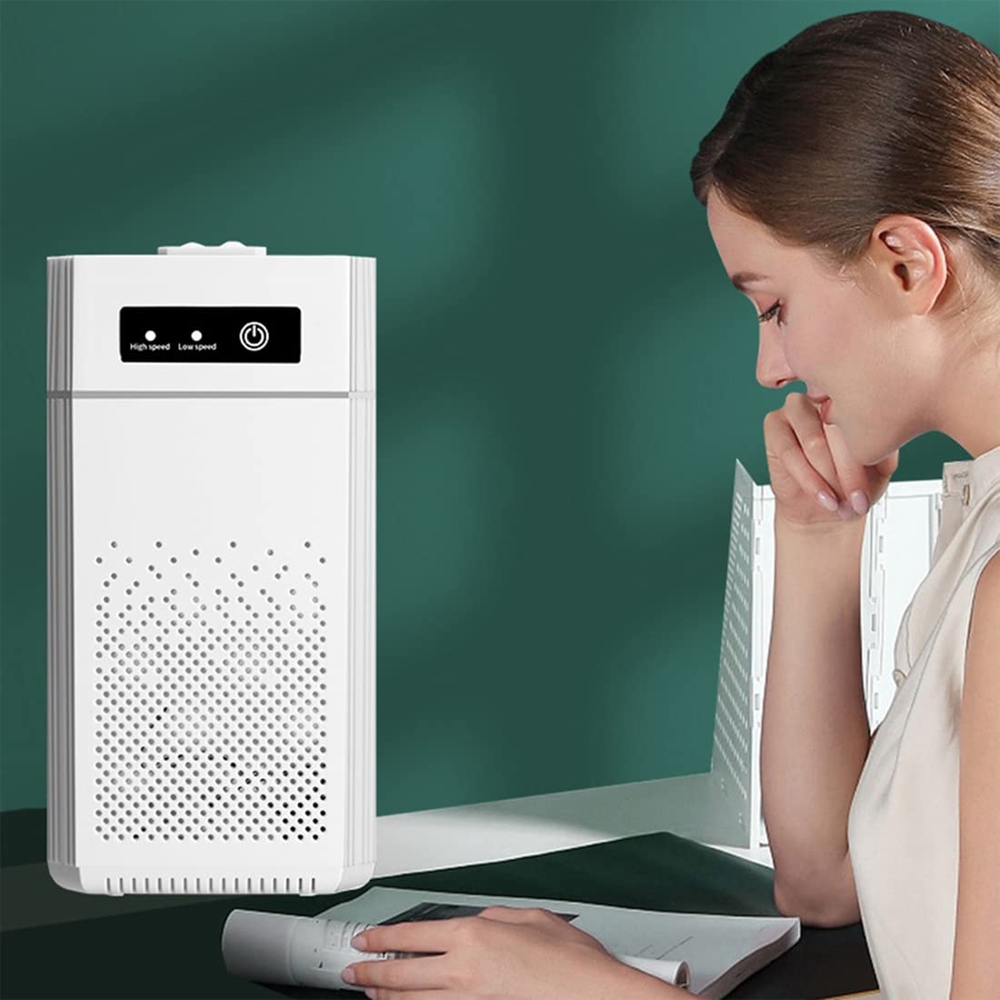 Purificador de Aire PortáTil Ionizador Generador de Iones Negativos EliminacióN de Olores de Humo Filtro Hepa Ambientador de Coche