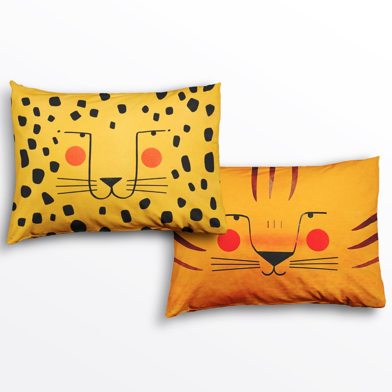 Rookie Humans - Fundas de almohada para niños, paquete de 2, 100% algodón con cierre de sobre (selva)