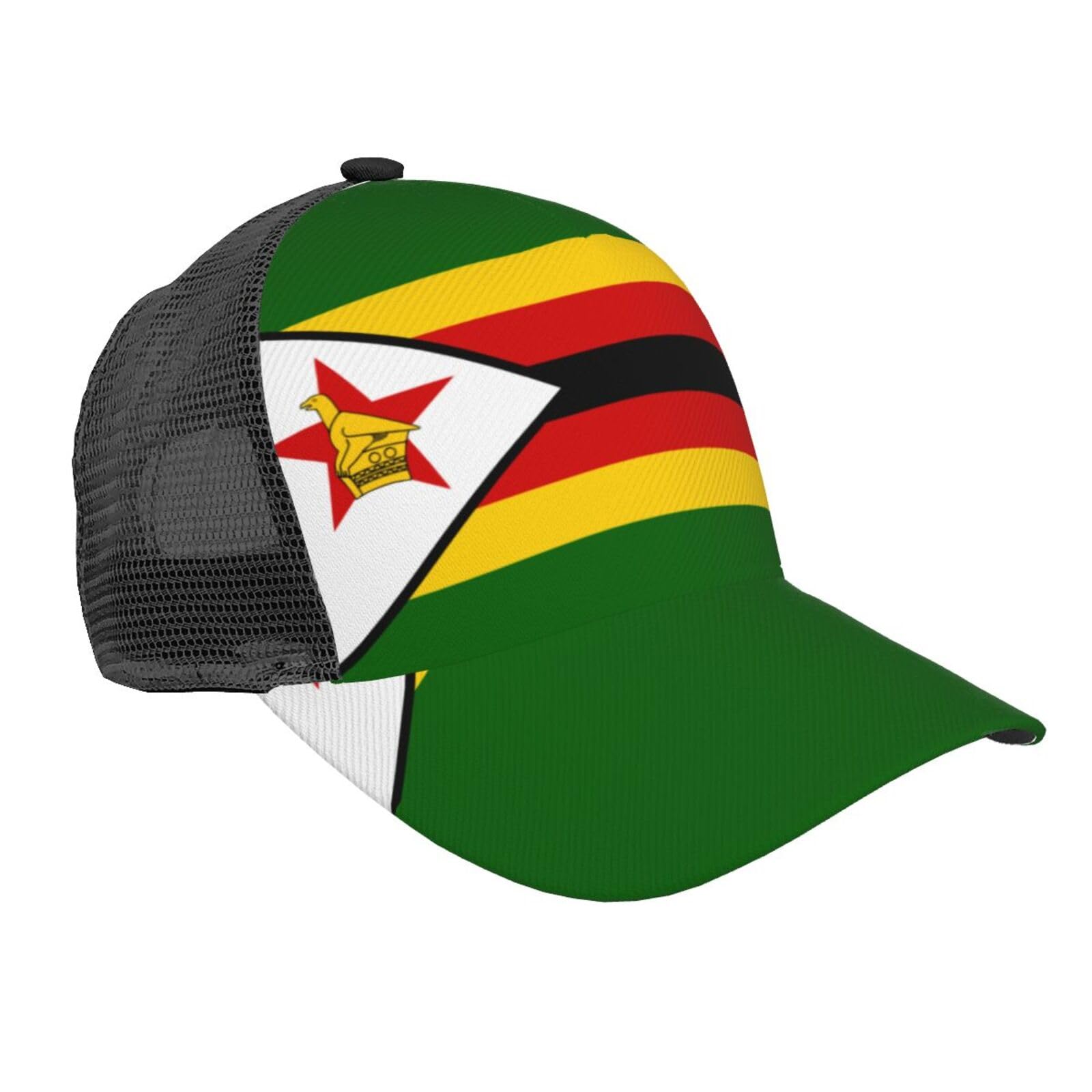 Rfshop Unisex #1005 Zimbabwe Flag Baseball Cap Print Adjustable Hat Patriotic Sport Caps Black For Men Women