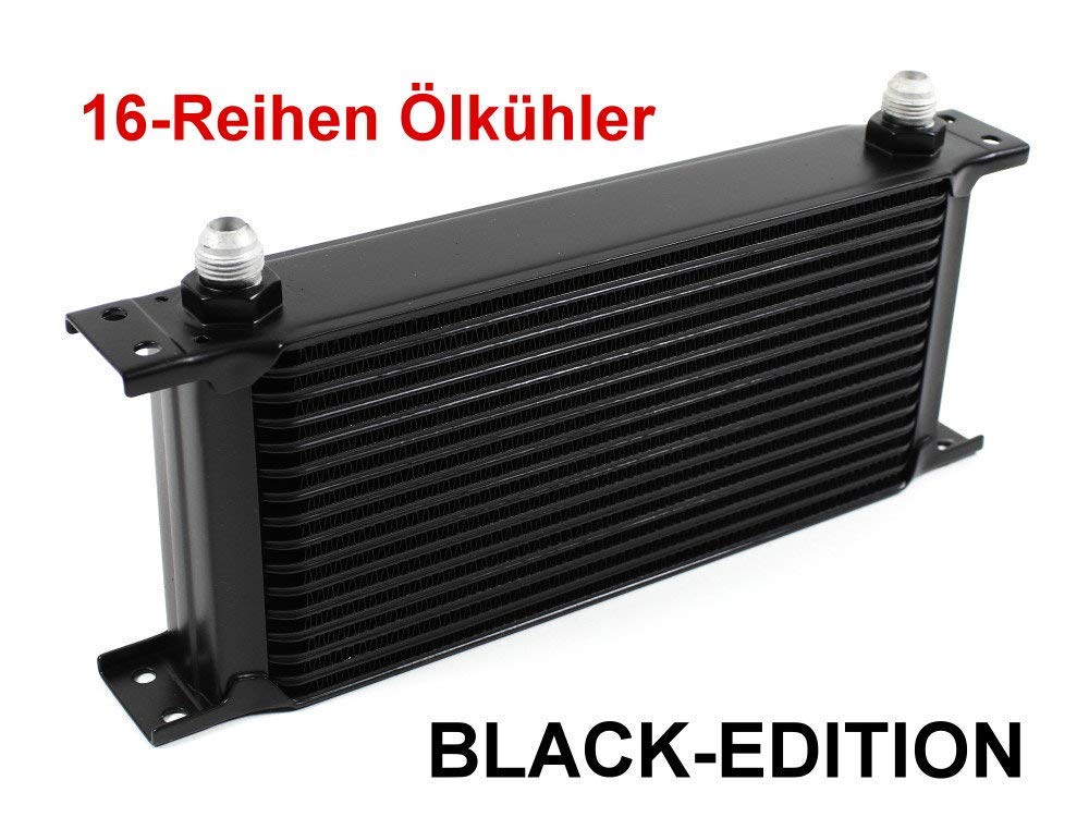 1031059 Black Edition - Radiateur D'Huile, 16 Rangées, Refroidisseur D'Huile, Aluminium, 330 X 116 MM