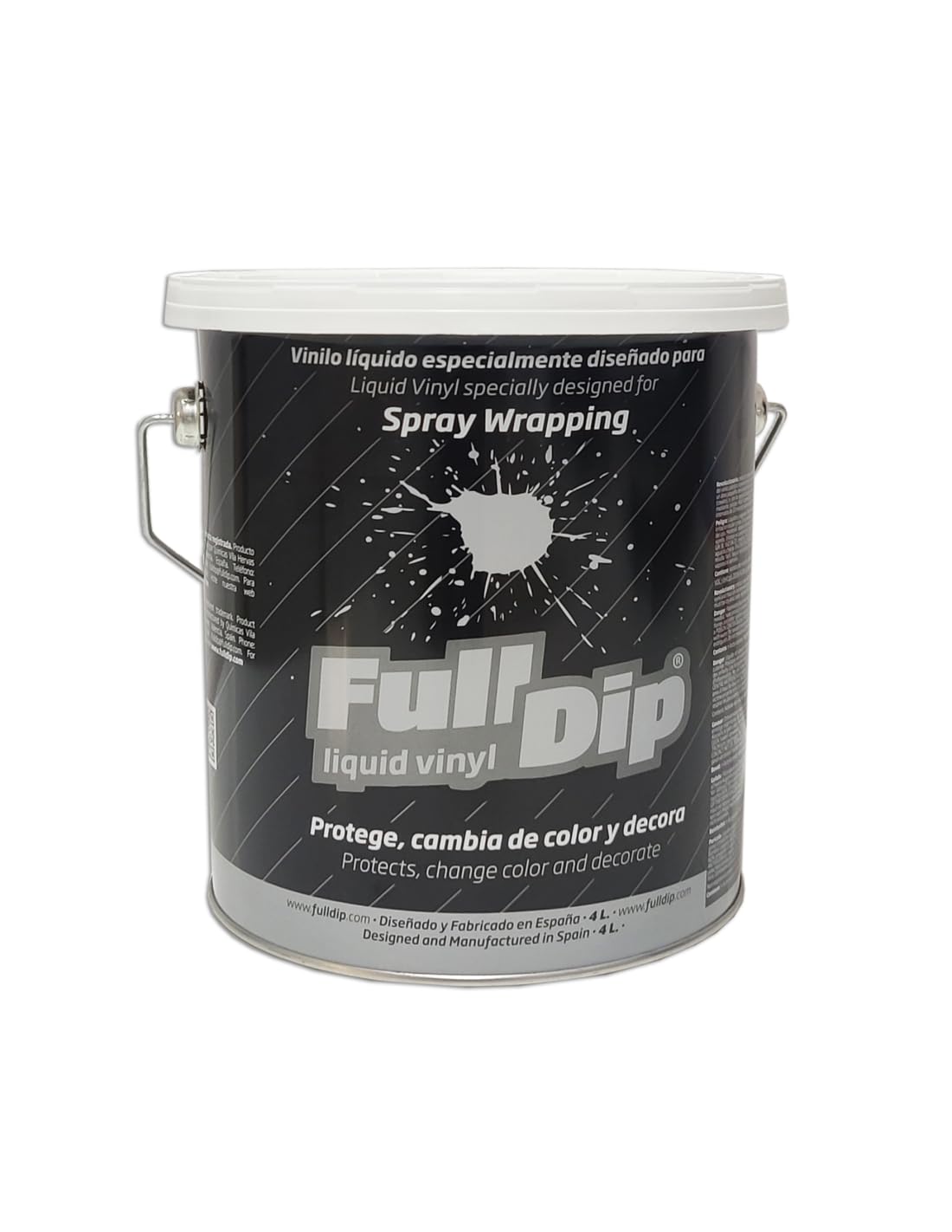 FullDip FLD4L01 Vinilo Líquido, Negro, 4 litros