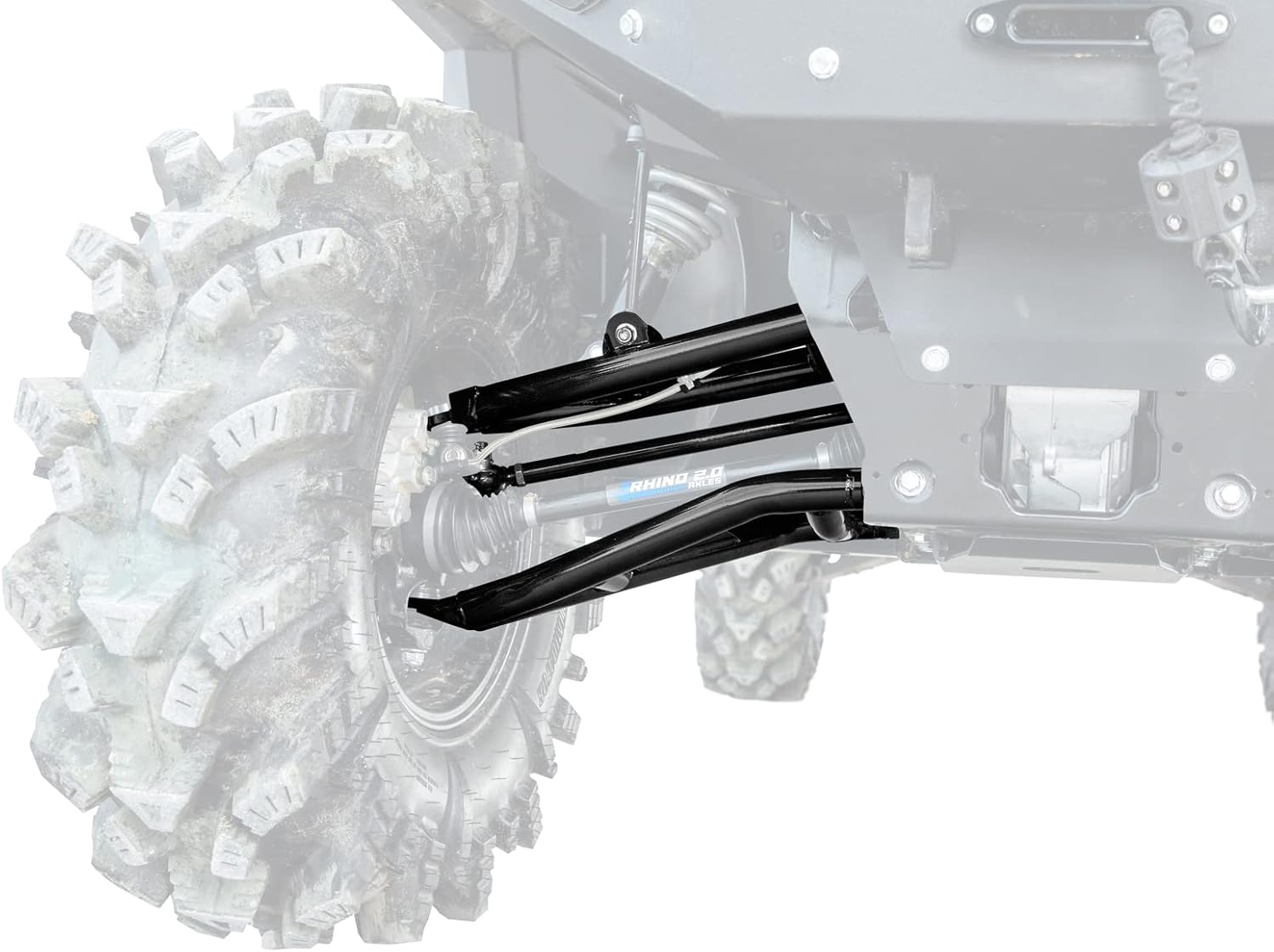 SuperATV Atlas Pro 2" Forward Offset A Arms for 2021-2022 Polaris Ranger XP 1000 / Crew | Fit up to 33" Tires | 1.5” Tubing | UV-resistant Powder Coat Finish | Adjustable Pivot Blocks