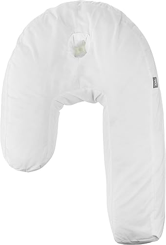 DMI Almohada para dormir de lado y almohada de embarazo con soporte contorneado para cuello, espalda, cadera, dolor en las articulaciones, almohada