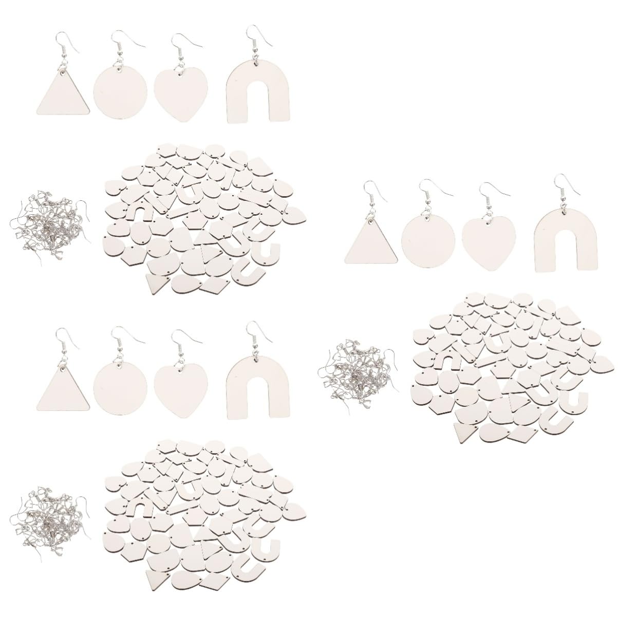 ARTIBETTER 2 Sätze Handgemachte Sublimationsohrringe Diy Ohrring Rohlinge für Kreative Designs Doppelseitige Bedruckbare Materialien für Bastelprojekte und Persönliche