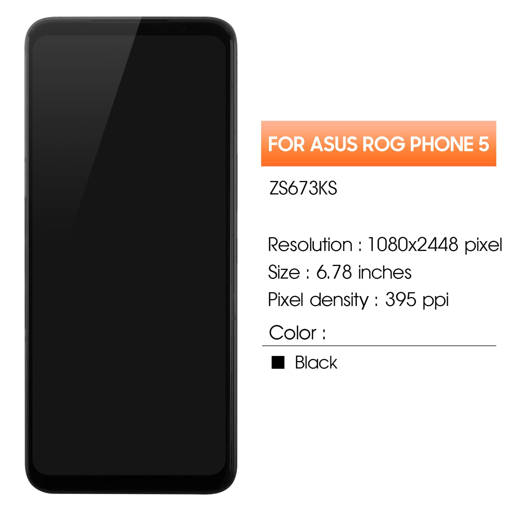 Amazon.com: for ASUS ROG Phone 5 Screen Replacement for ASUS ROG
