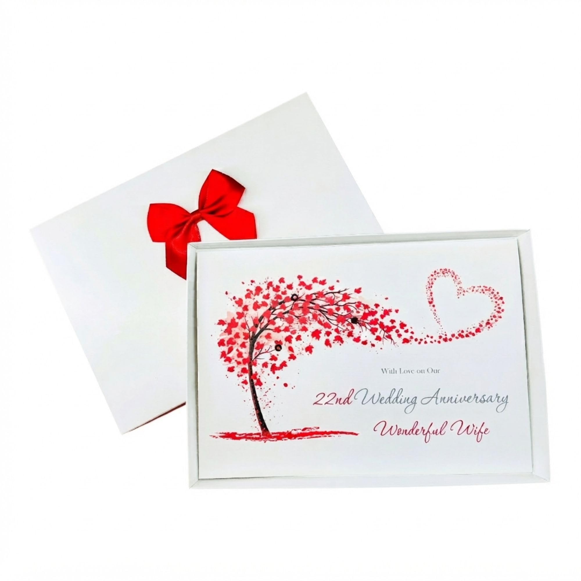Wife 22nd Wedding Anniversary Card Personalised Copper 22 Years - SH 510