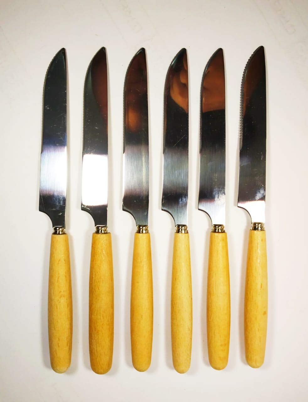 Buy Wooden Handle Table Knife set of 6 pcs Online at Low Prices in India Amazon.in