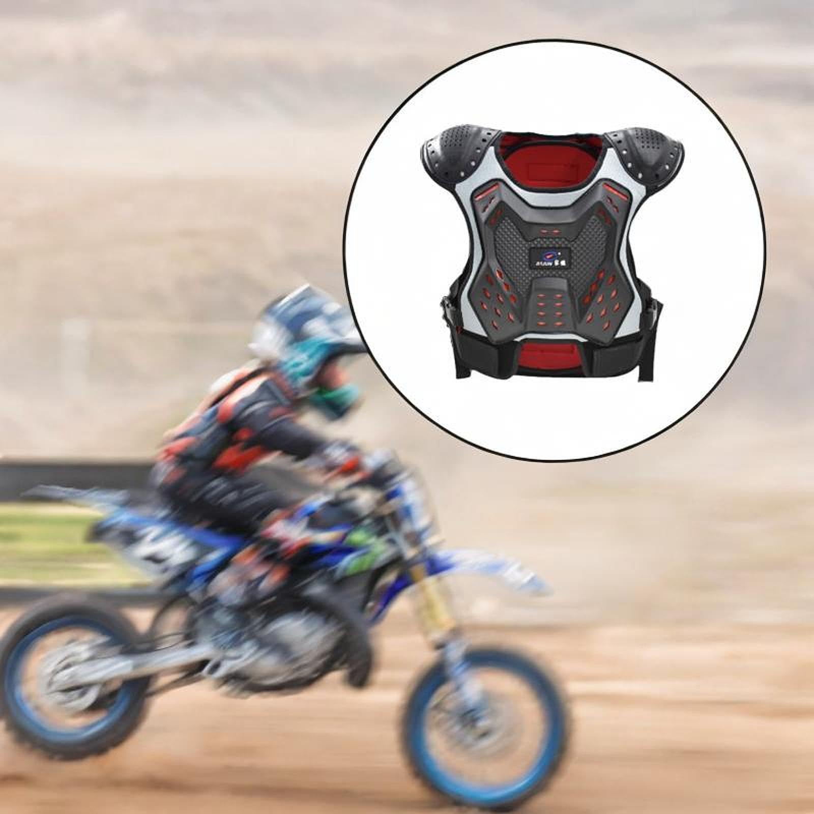 harayaa Gilet da per Bambini, Armatura Protettiva, Giacca da Motocross Leggera, Sicura E Ammortizzante, Adatta a Bambini E Bambine per Ciclismo, Pat