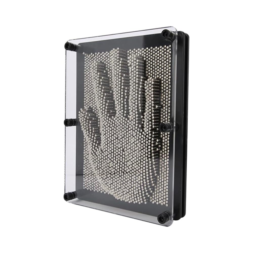 Avilia Painting with Nails for 3D Sculpture – Support with Nails for 3D Shapes, Ideal for Young and Old, Plastic, 19 x 14 cm, Grey