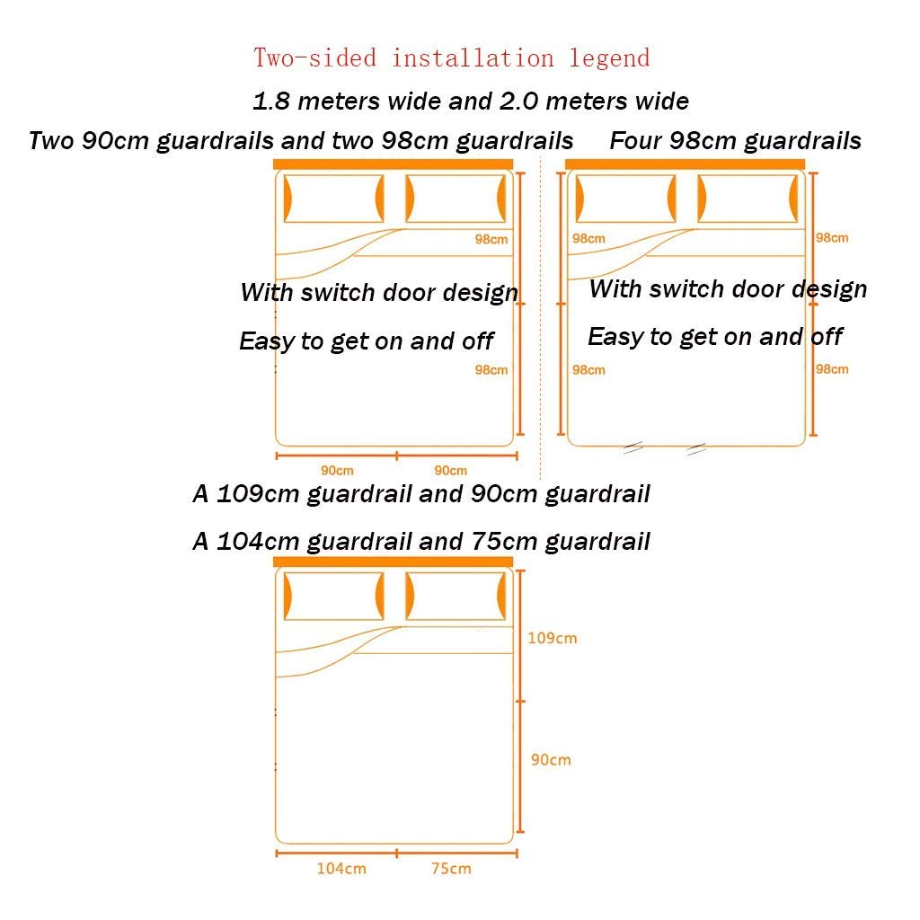 Barandilla de Cama, Protector de Cama Plegable, barandilla Lateral para Cama para Ancianos, Barra de Agarre, Barra de Seguridad anticaídas, barandilla de Cama portátil, Protector d