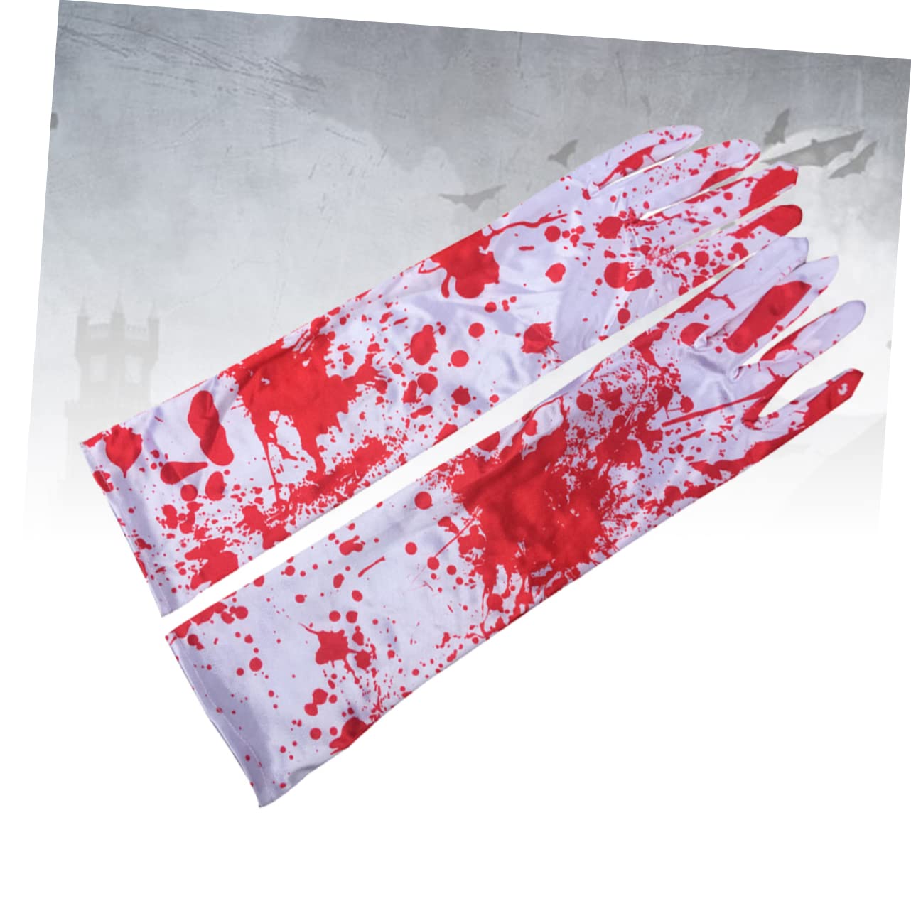 BESTYASH 1 Pair Blood Gloves Costume for Women's Bloody Gloves Horror Gloves for Halloween Decor Red