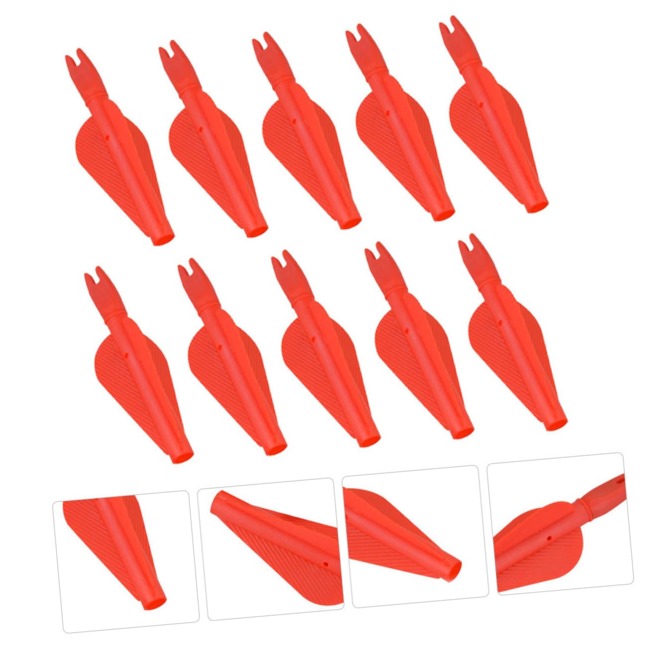 BESPORTBLE 60pcs Plastic Arrow Tail Fletches for Enhanced Archery Accuracy Lightweight Arrow Accessories for Practice and Shooting