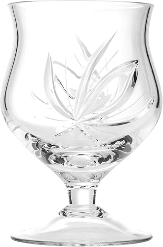 Neman Juego de copas de vino blanco de 8 onzas, juego de vasos elegantes, juego de cristal cortado a mano de primera calidad, 6EASET