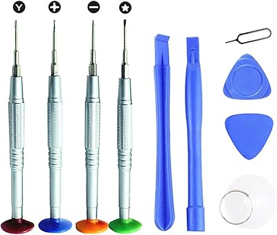 Precision Small Repair Tools Kit, Repair Screwdriver Set 10 in 1 for Fixing Cell Phone Watch Computer Tablet, Opening Pry Tool Repair Kit Set, 1 Set