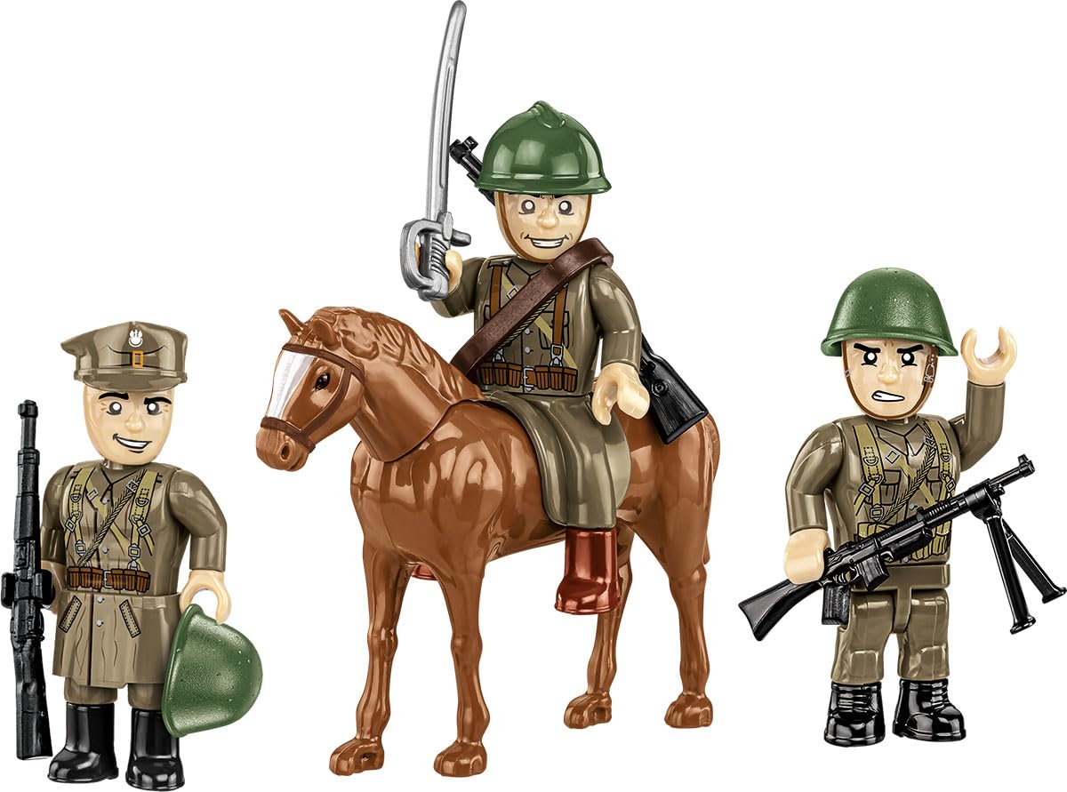 COBI-2062 WWII Polish Uhlans Building Brick Figures And Accessories 44pcs