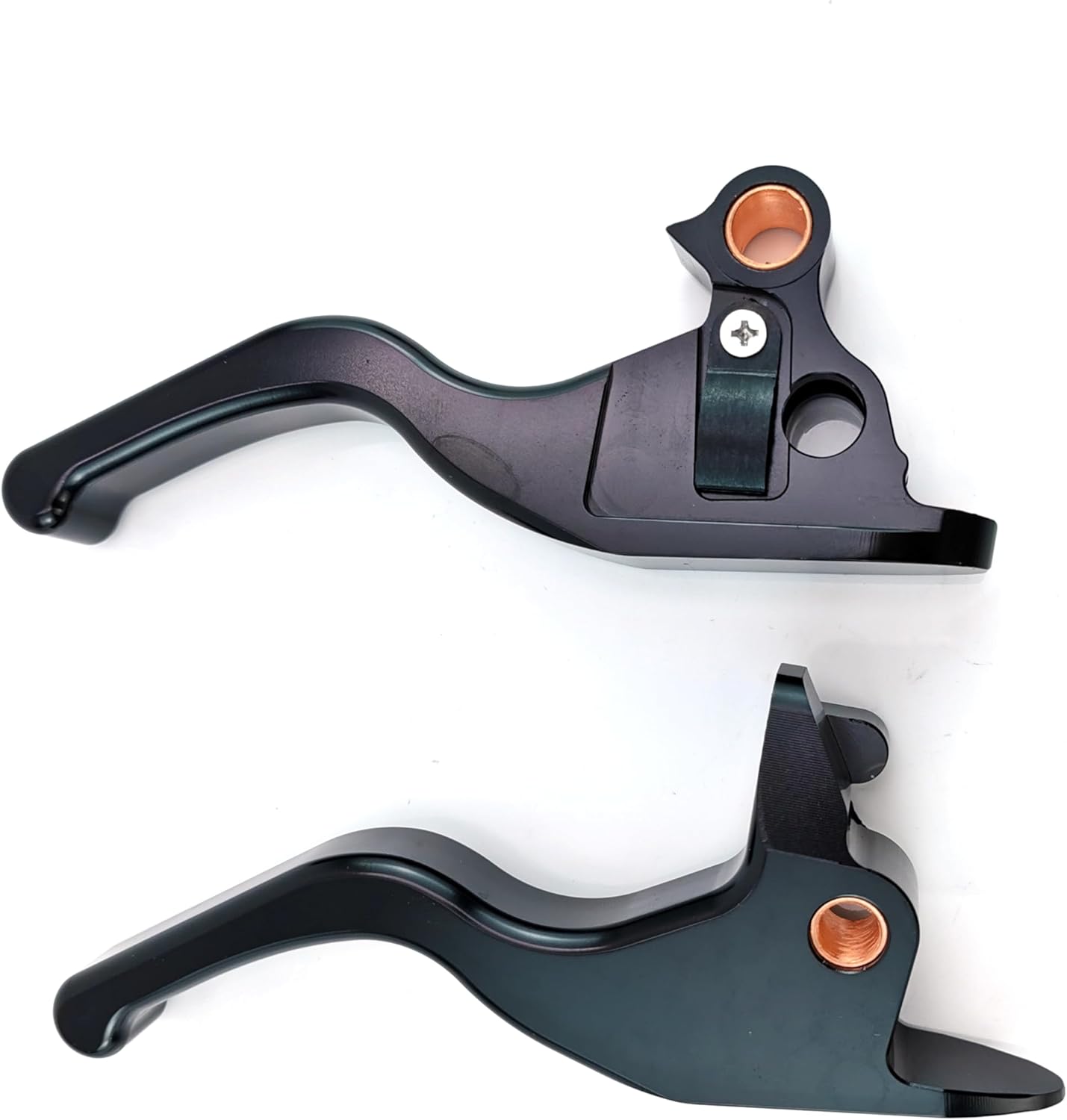 Clutch Brake Levers Set for Harley Softail Breakout Deluxe Low Rider Street Bob (Black)