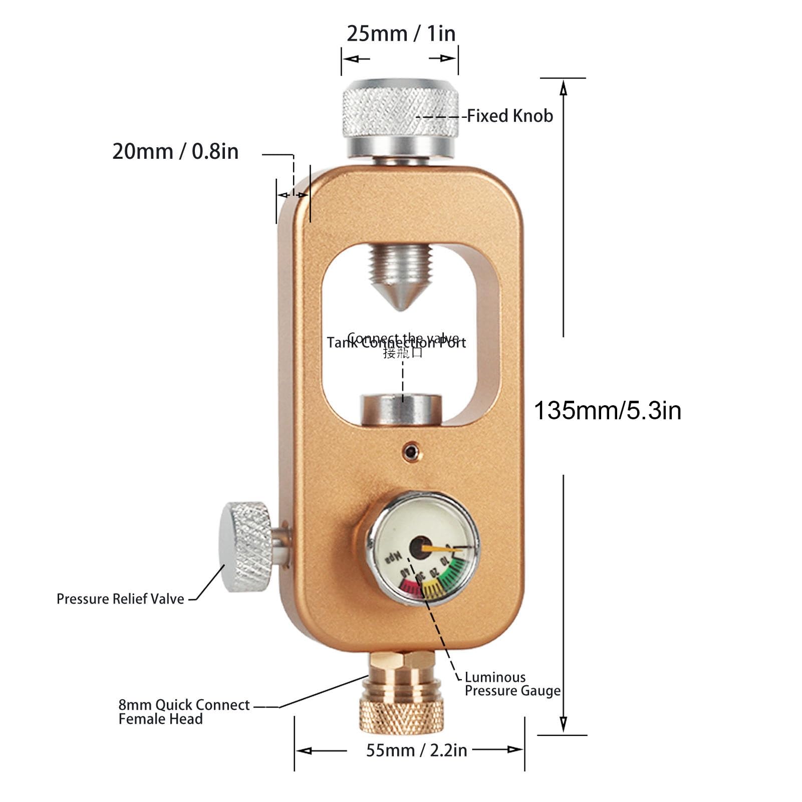 DIN Valve Scuba Adapter, 4500Psi Scuba Fill Station Adapter, PCP Scuba Tank Refilling Adapter Compressor for Standard K J H Valves