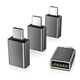 Elebase USB C to USB Adapter 4Pack,USBC Male to USB 3.0 Female MacBook Pro Air Adaptor,Type C Thunderbolt 3 OTG Converter for Flash Thumb Drive,Apple iPhone 17 16 16e 15,iPad mini,Mac,Samsung S25 S24