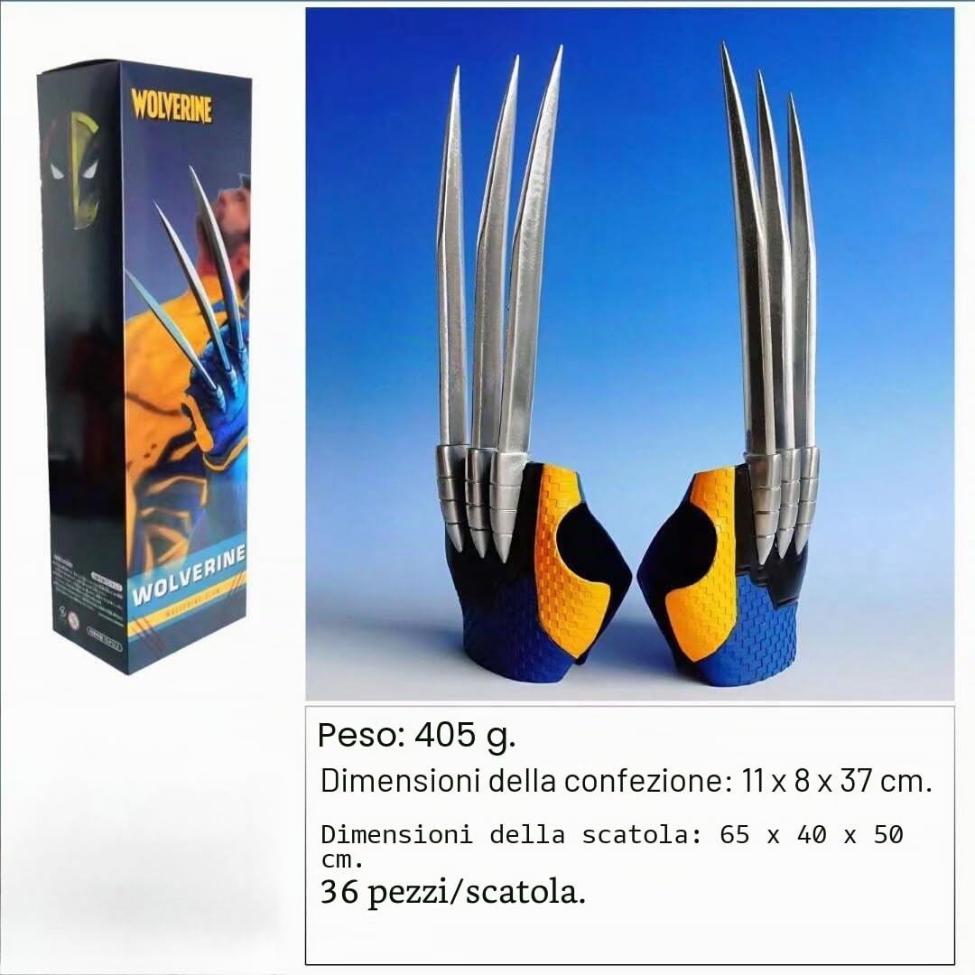 REOZIGN Artigli di Wolverine, Figura Portatile di Artigli di Wolverine 37 Cm/14.6 Pollici in PVC, Statuetta Decorativa da Modello in Carattere Ornamento Regali